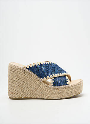 Espadrilės atvira pabaiga kulnas nuo 7 iki 9 cm mėlyna VIDORRETA moteris
