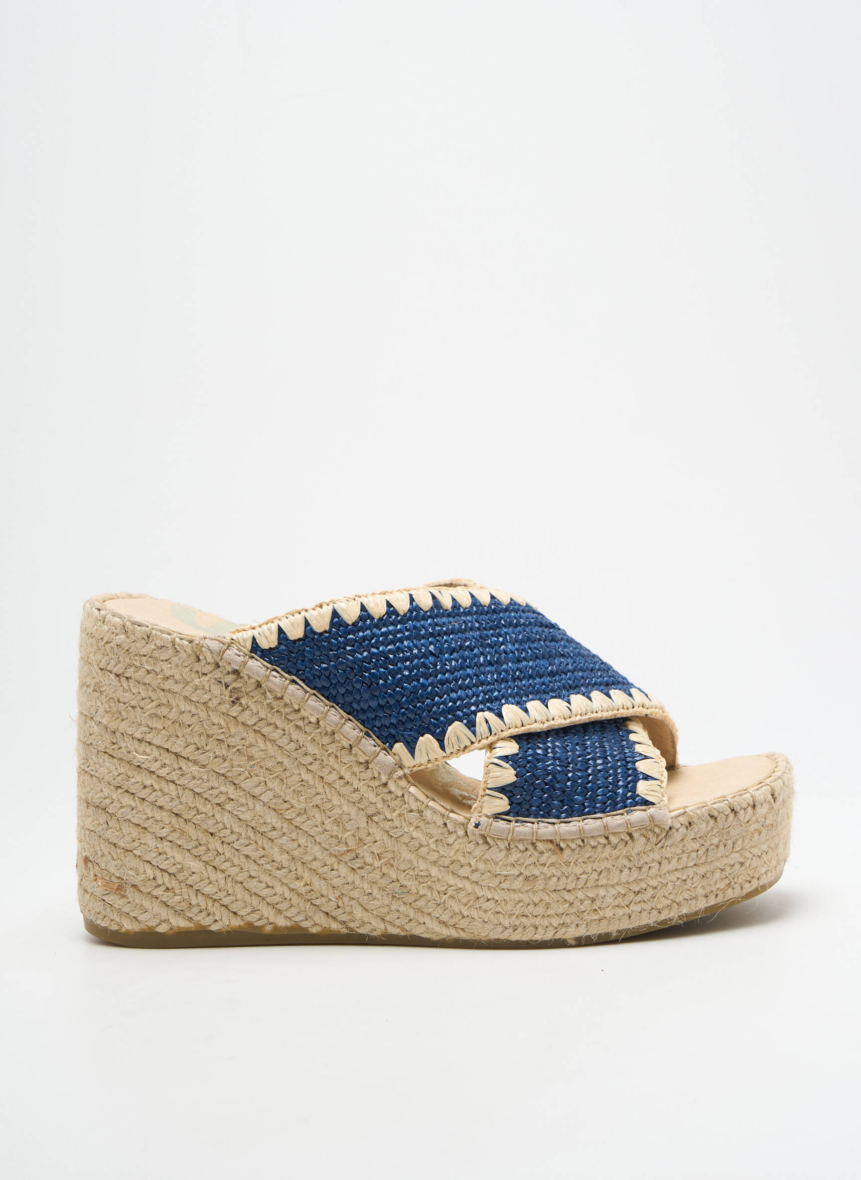 Espadrilės atvira pabaiga kulnas nuo 7 iki 9 cm mėlyna VIDORRETA moteris