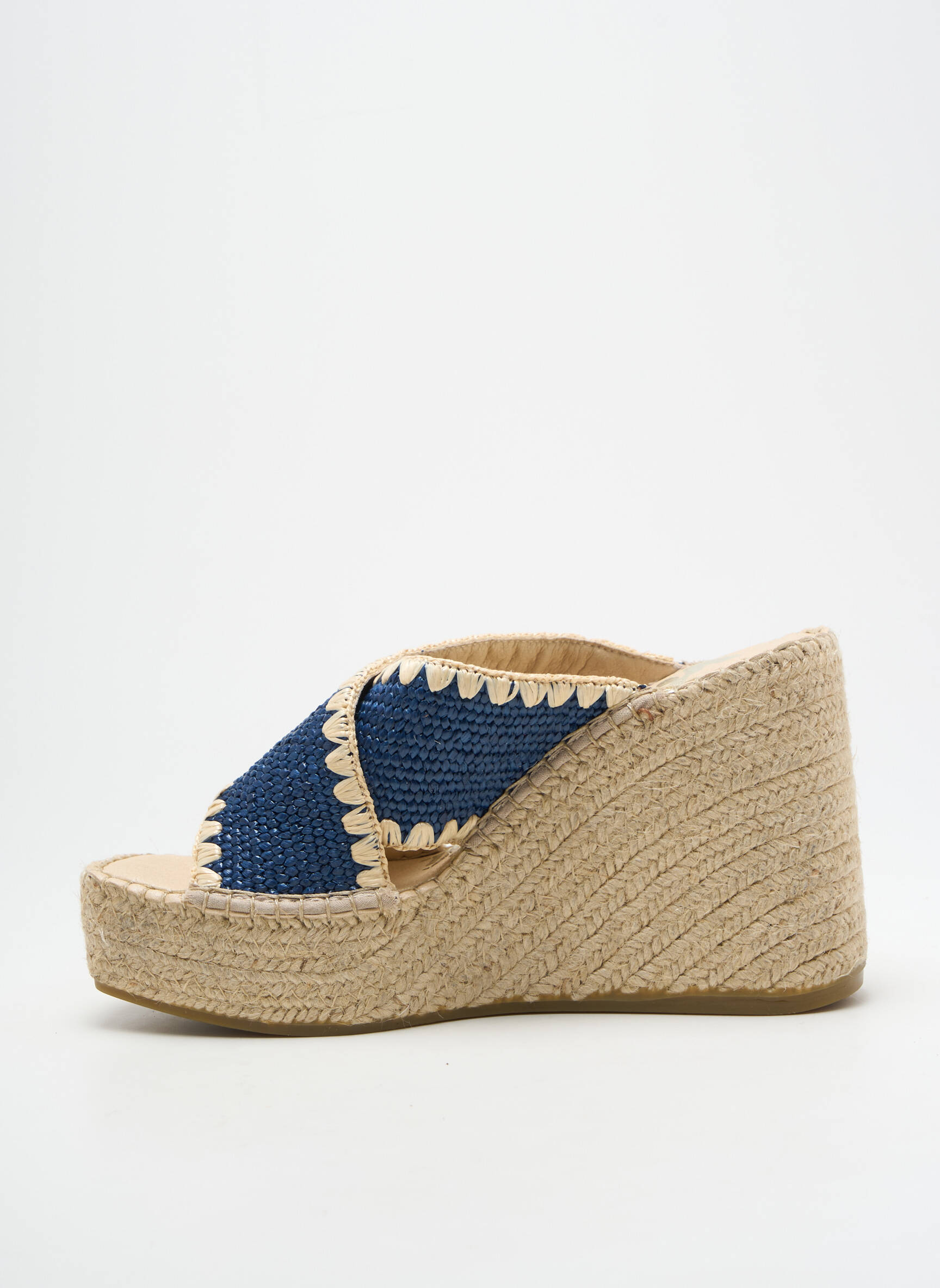 Espadrilės atvira pabaiga kulnas nuo 7 iki 9 cm mėlyna VIDORRETA moteris
