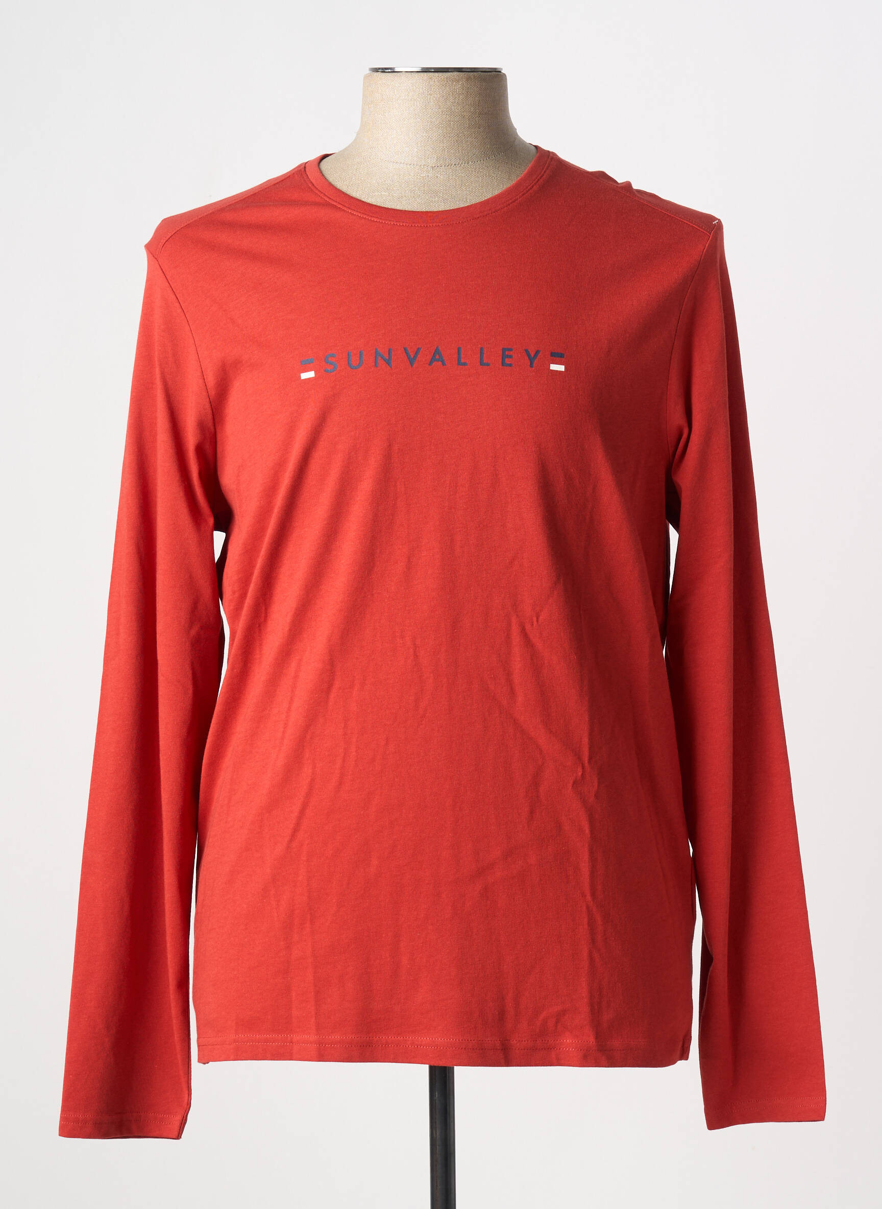 T-marškinys bio ilgos rankovės oranžinė SUN VALLEY vyras