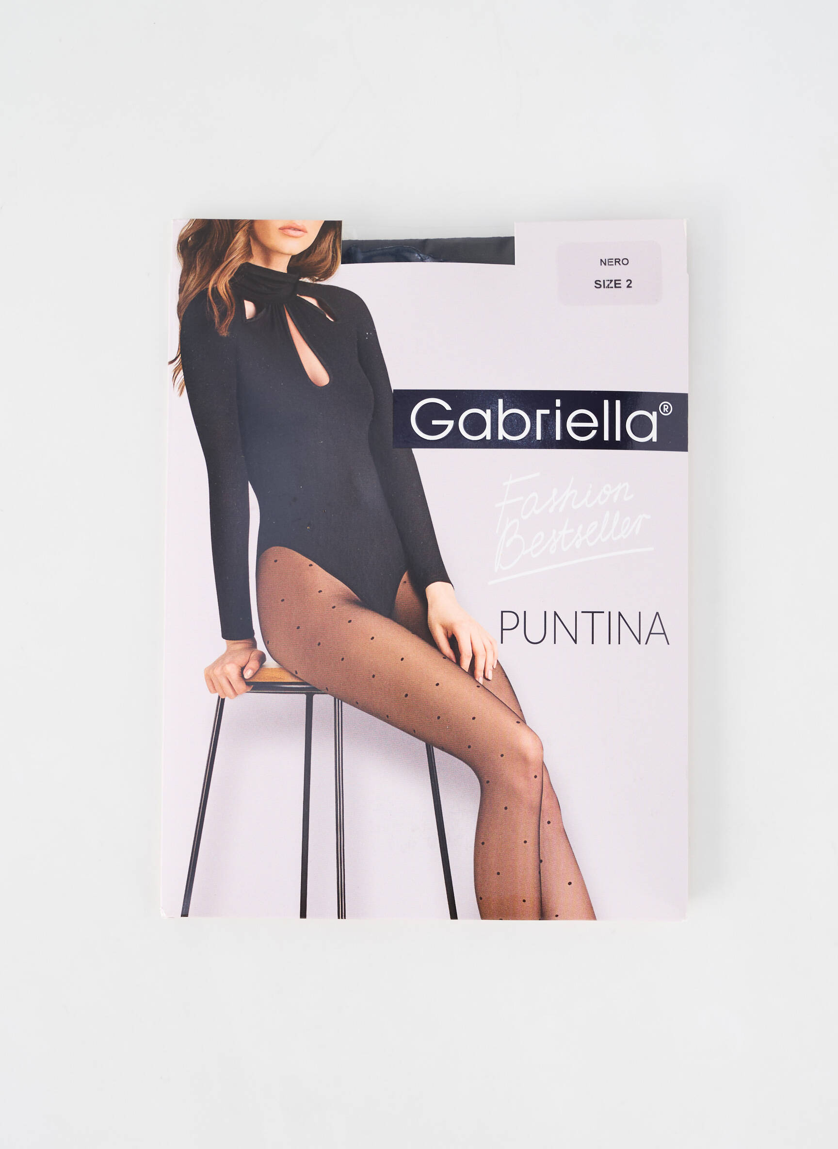Kojinės taškinis raštas juodas GABRIELLA moteris