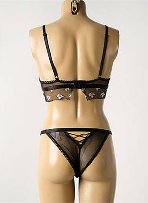 Lingerie rinkinys reguliuojamos elastinės petnešos juodas UNDER STORY moteris