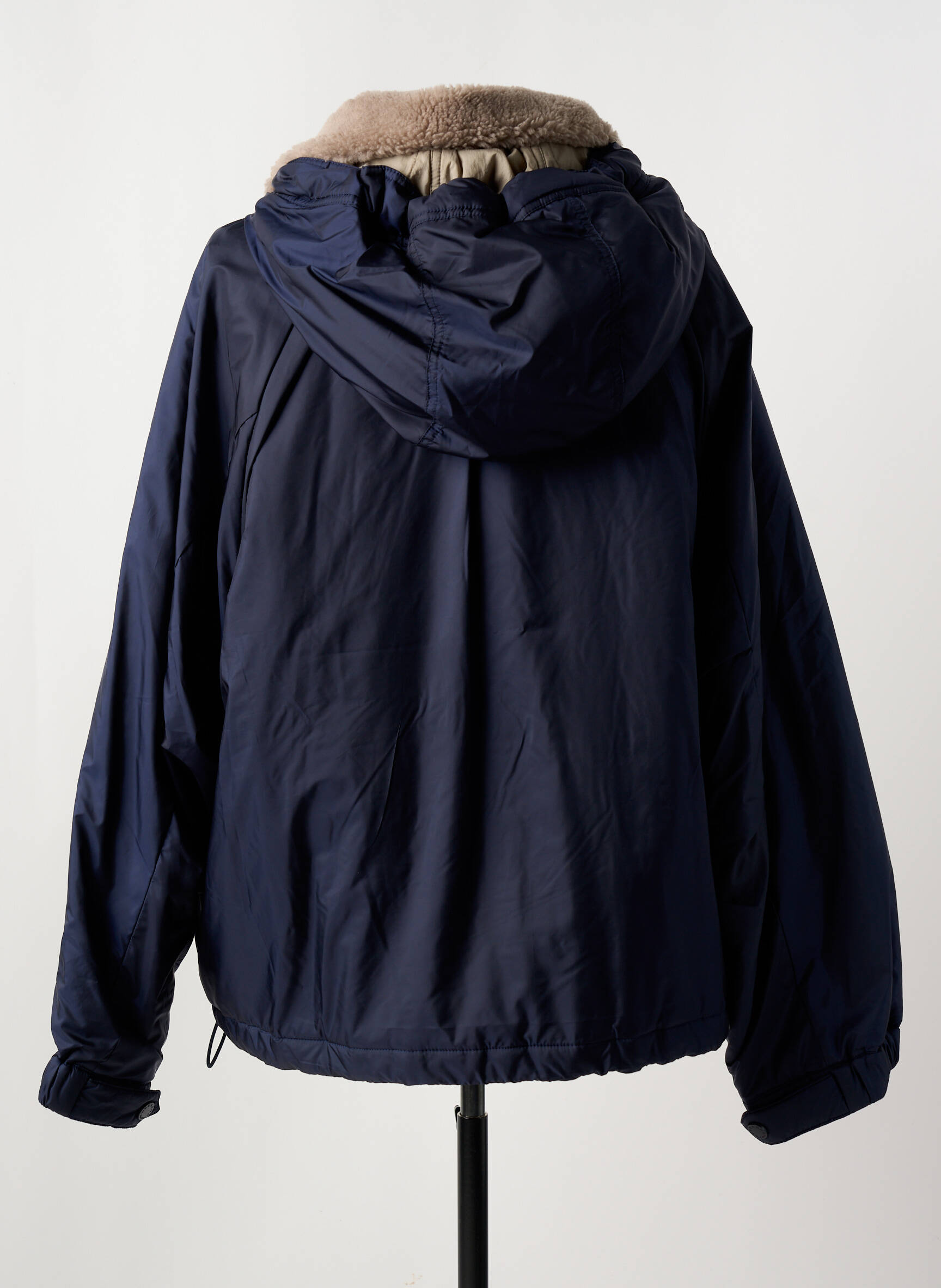 Parka ilgos rankovės su gobtuvu mėlyna MAX MARA moteris
