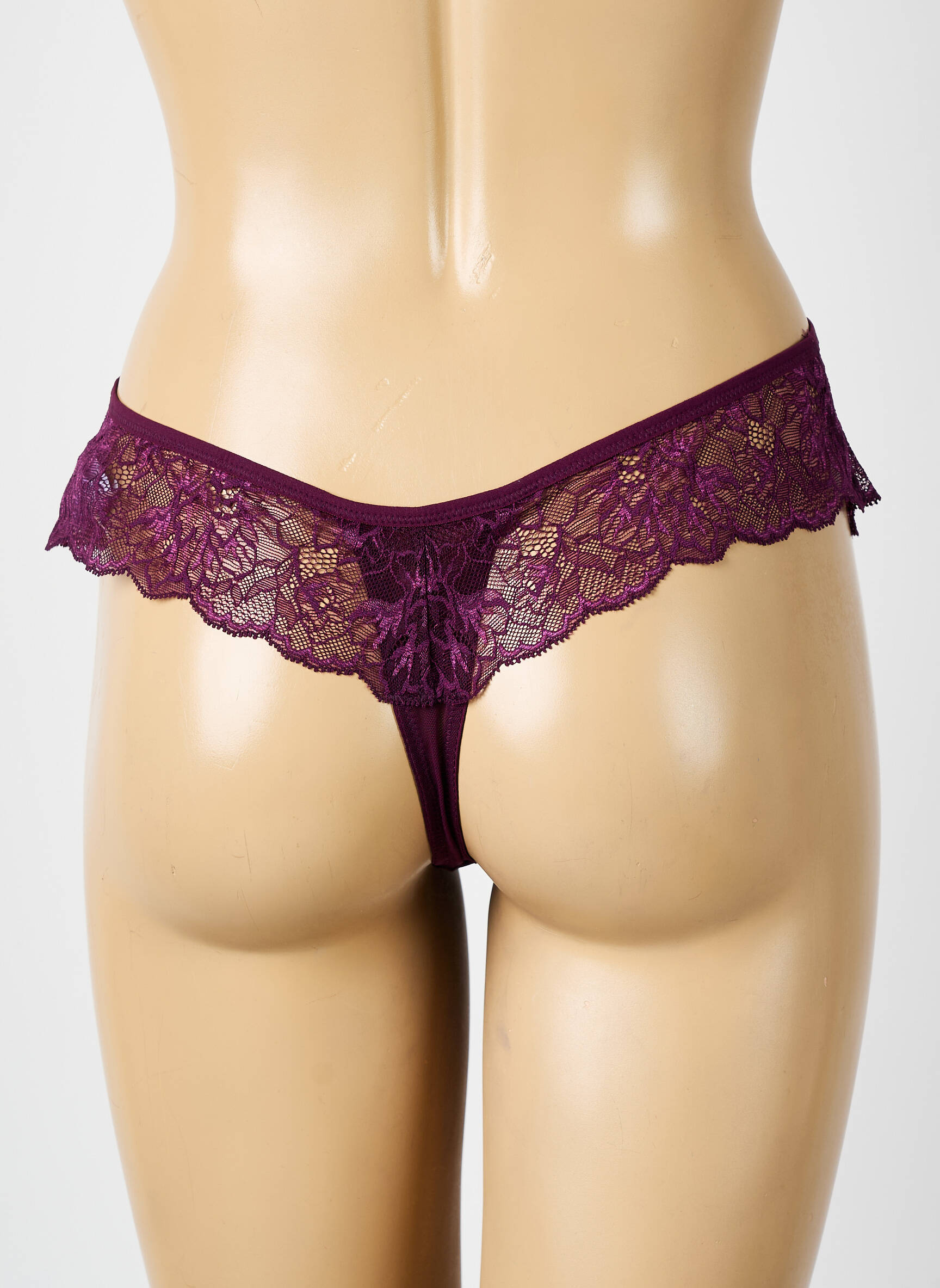 Tanga satino efektas violetinis ELOMI moteris