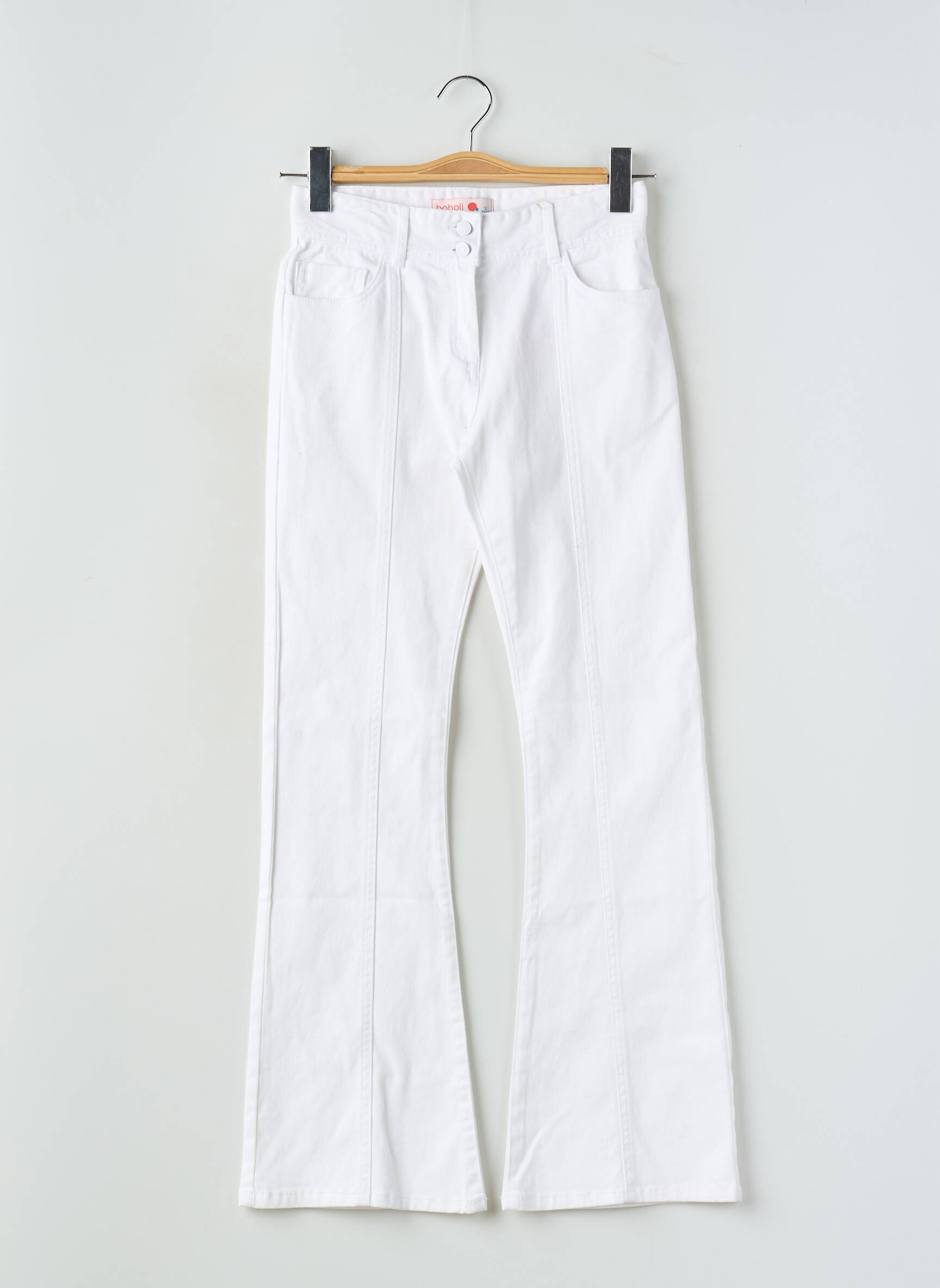 Bootcut džinsai tamprumas reguliuojamo dydžio baltas BOBOLI mergina