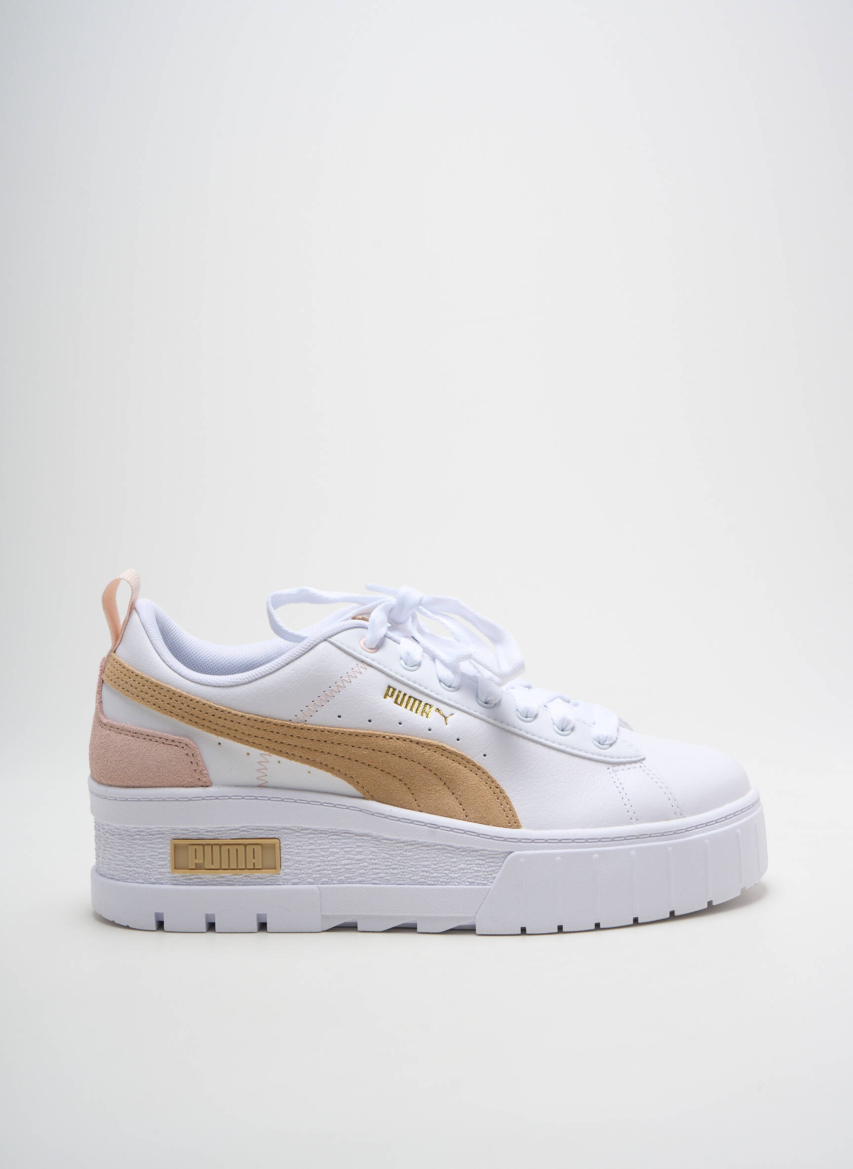Bėgimo bateliai kompensuotas kulnas kulnas nuo 4 iki 6 cm baltas PUMA moteris