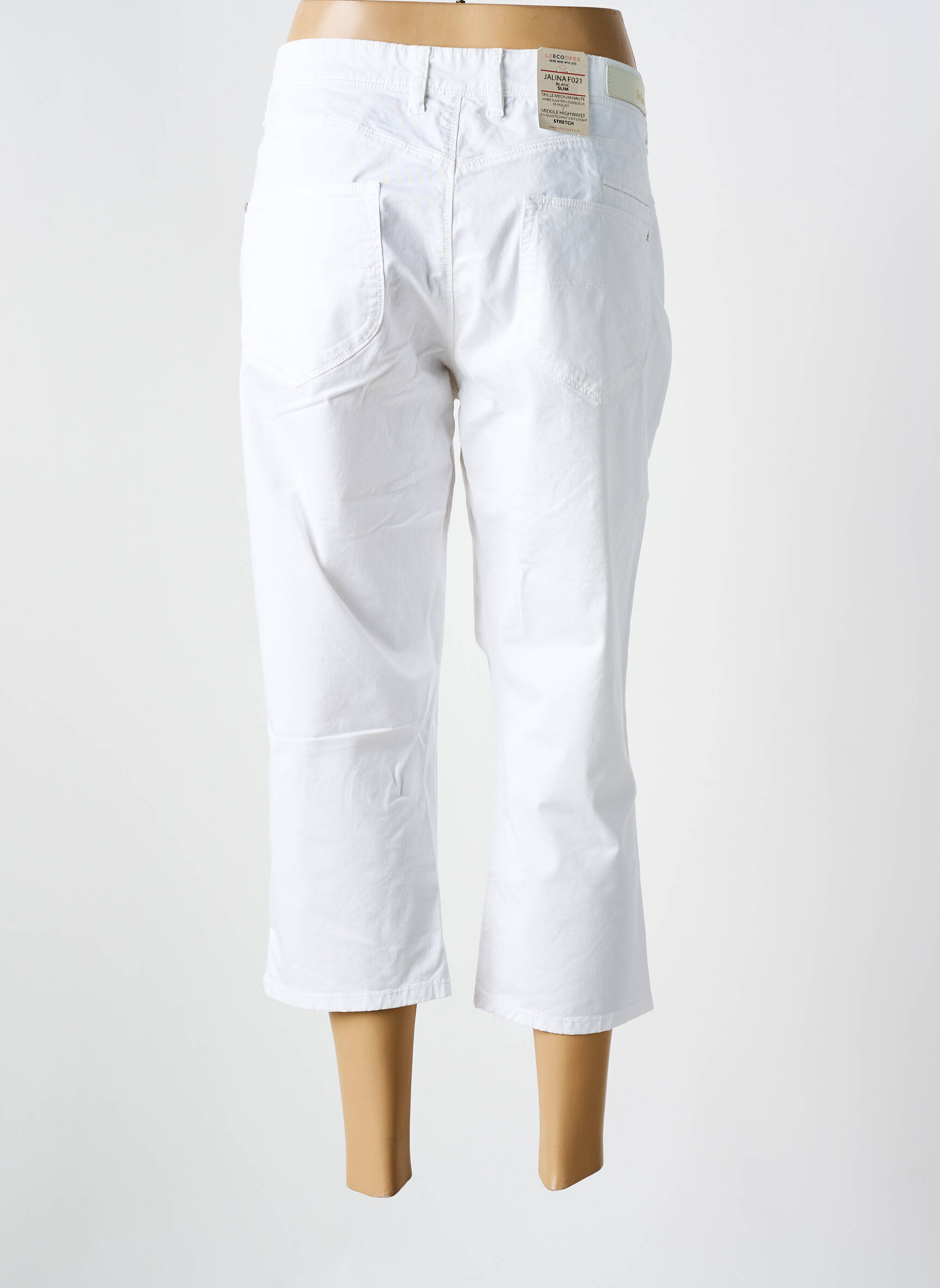 Pusilgių kelnių tamprumas normala dydis baltas LEE COOPER moteris