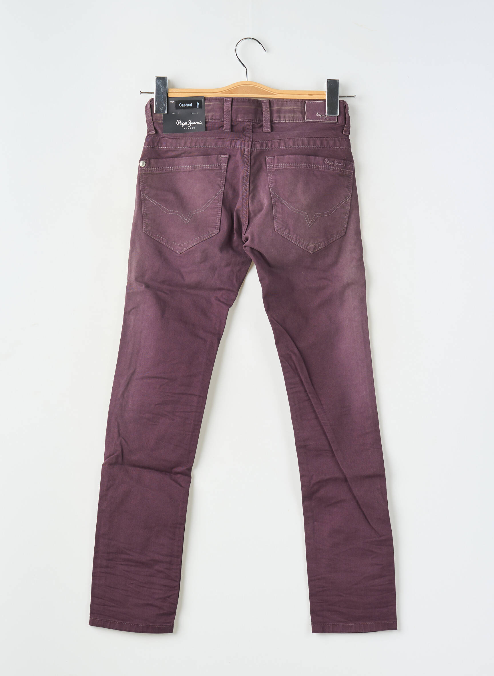 Lieknos kelnės uždarymas su užtrauktuku po mygtuku uždengimu violetinis PEPE JEANS mergina
