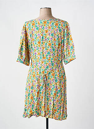 Pusilgių suknelė gėlių raštas trumpas rankovės žalias THE KORNER moteris