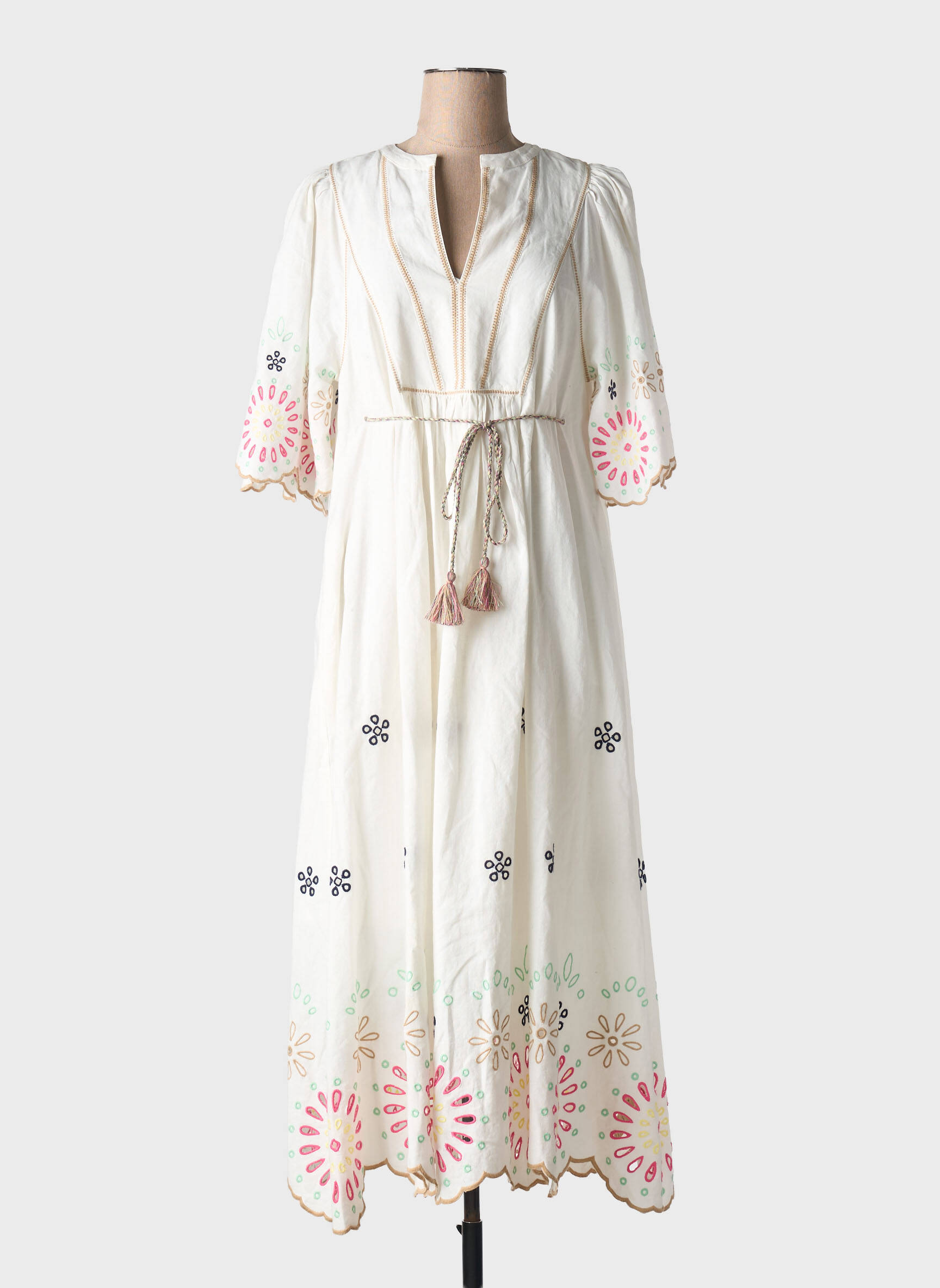 Ilga suknelė centrinė iškirptė 3/4 rankovės bežinis SCOTCH & SODA moteris
