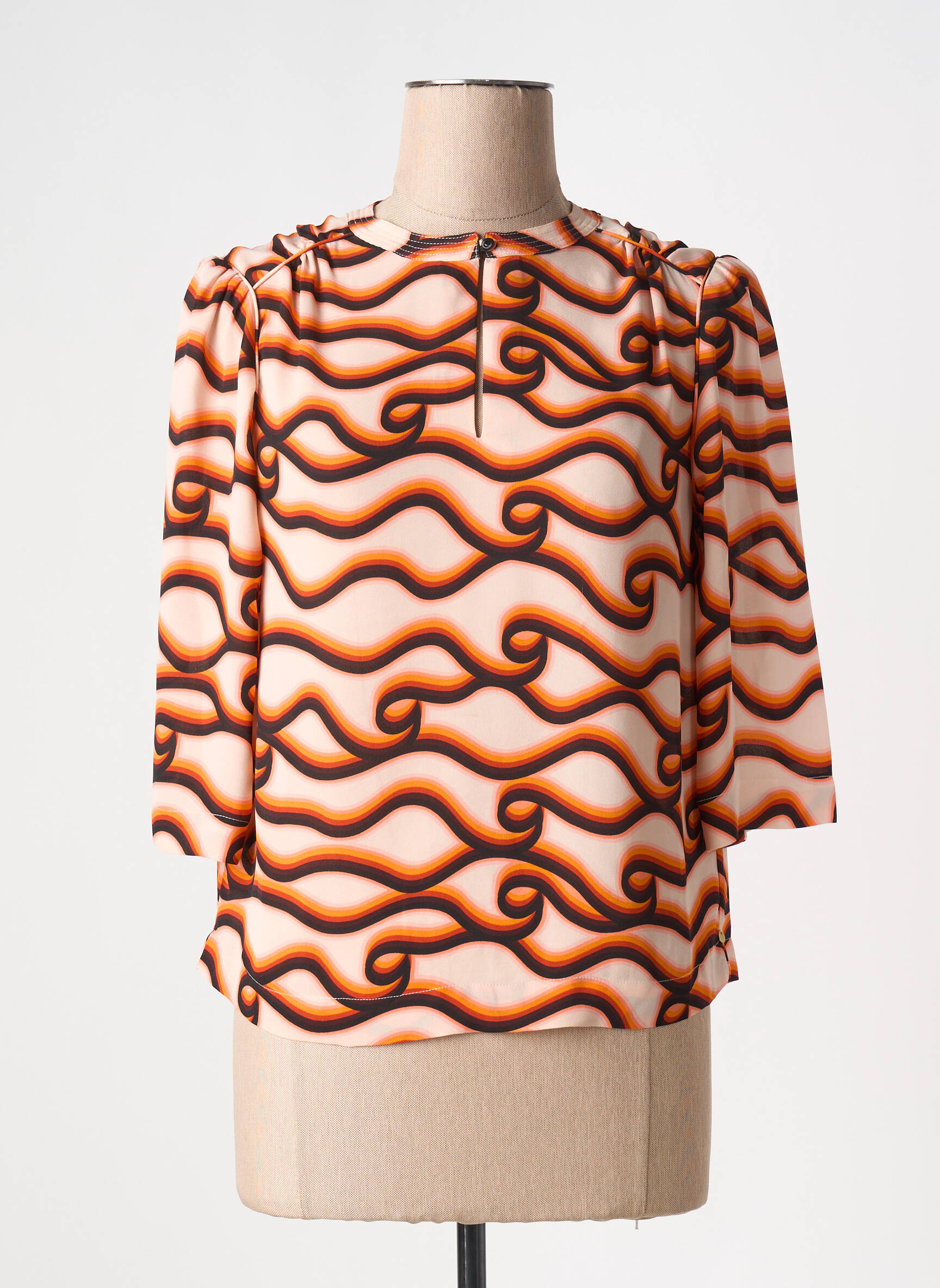 Bluzonai fantazijos raštas 3/4 rankovės oranžinė SCOTCH & SODA moteris