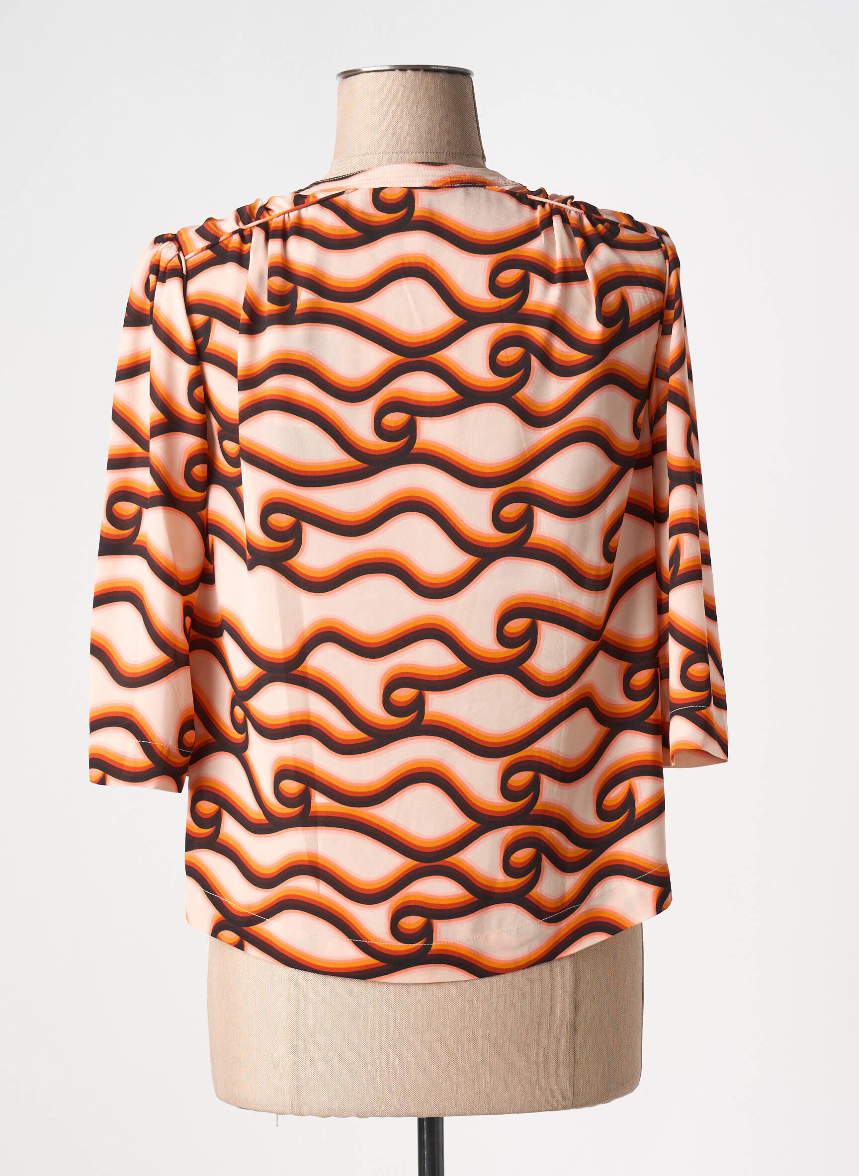 Bluzonai fantazijos raštas 3/4 rankovės oranžinė SCOTCH & SODA moteris