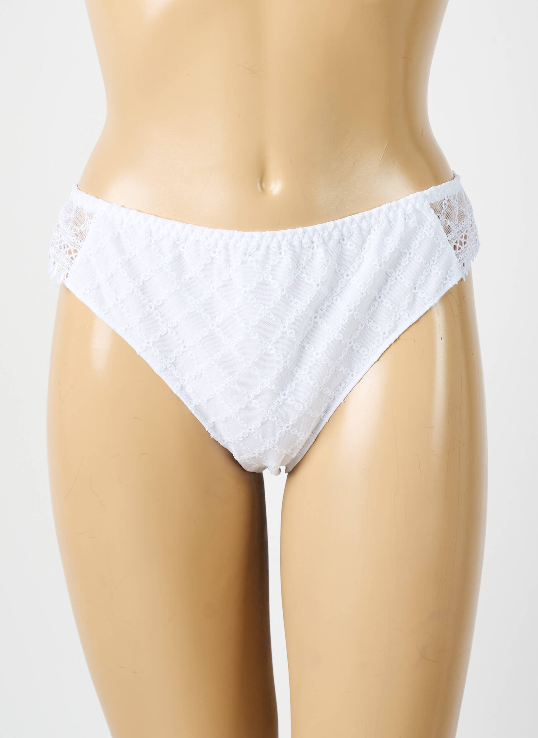 Tanga tamprumas baltas LOUISA BRACQ moteris
