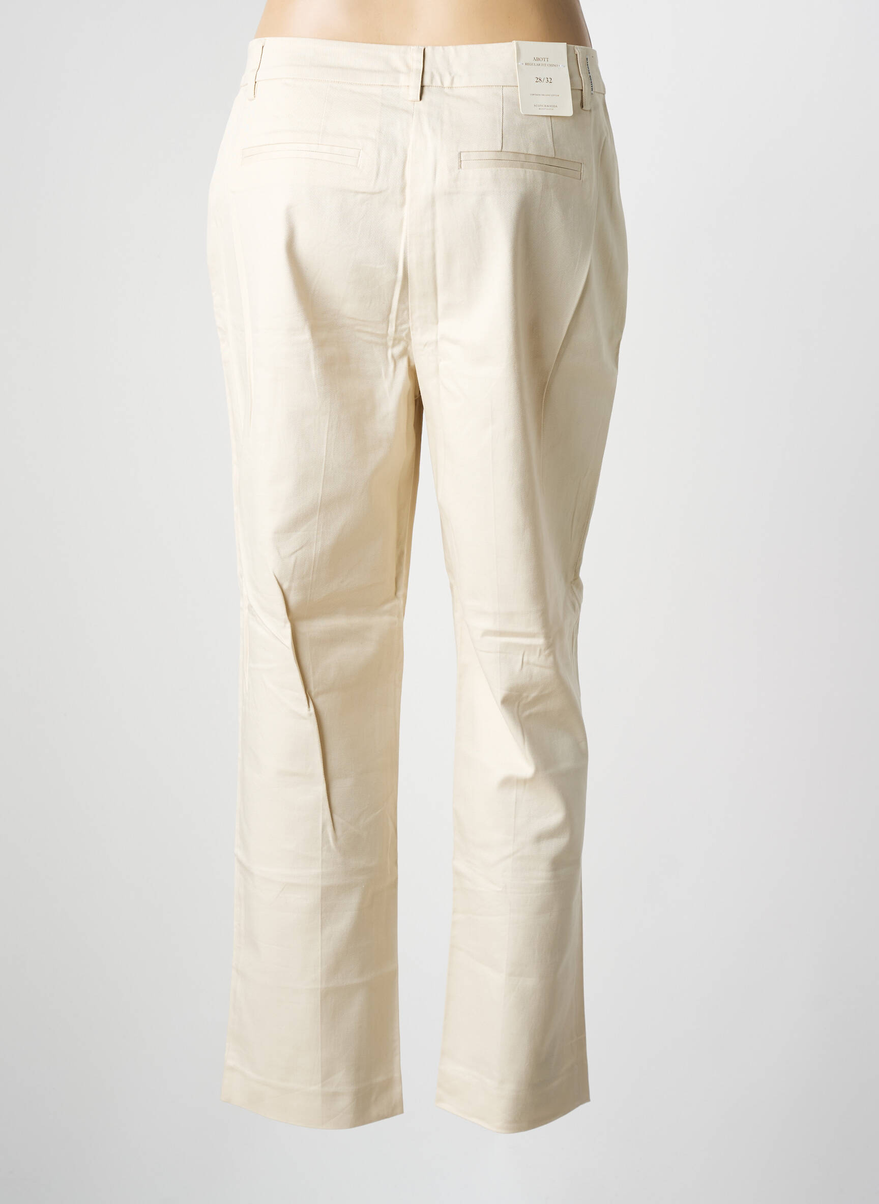 Chino kelnė popelinos audinys, kuris pasižymi lygiu ir tankiu paviršiumi. normala dydis bežinis SCOTCH & SODA moteris