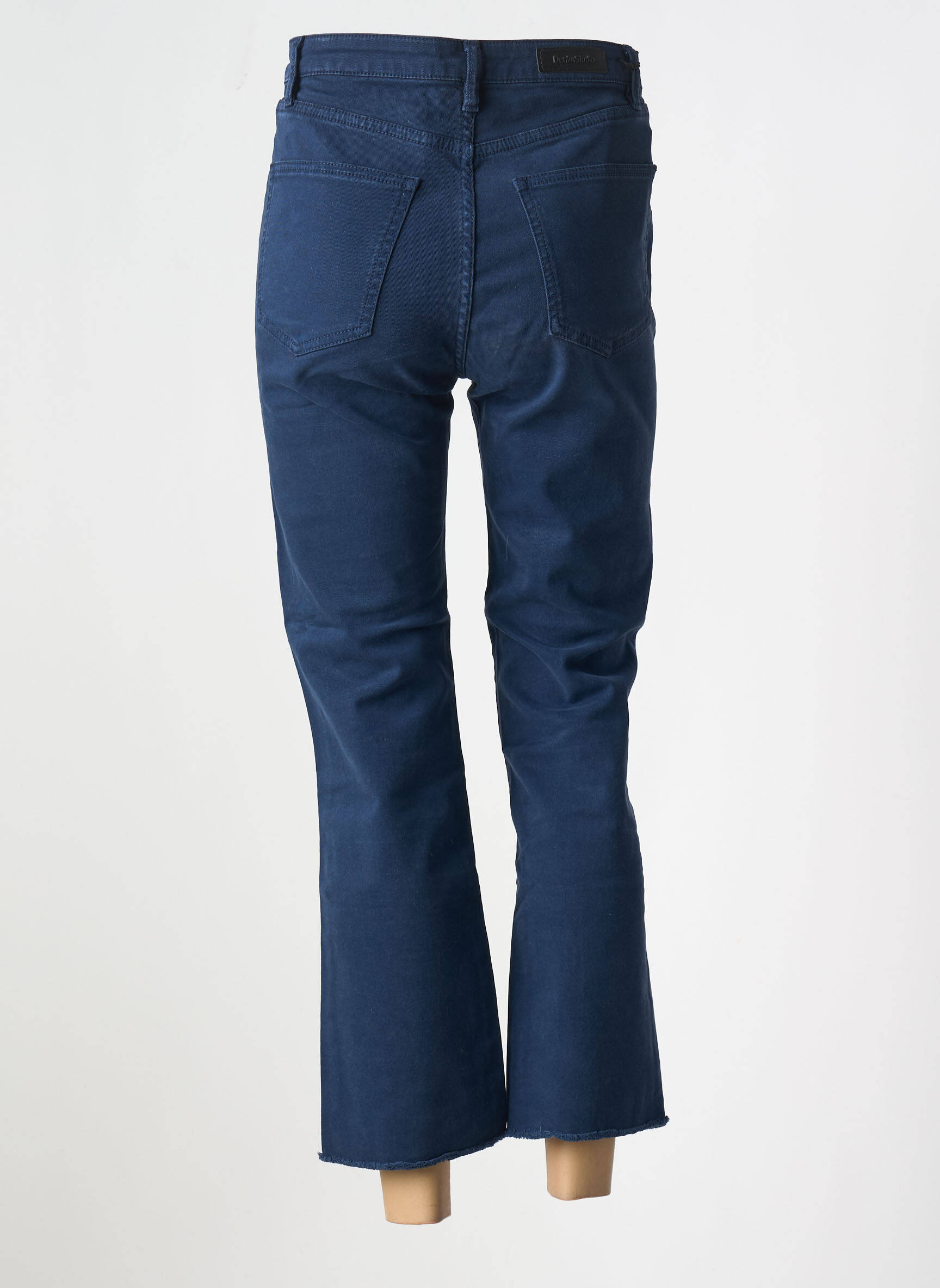 7/8 kelnės uždarymas su užtrauktuku po mygtuku uždengimu mėlyna DENIM STUDIO moteris