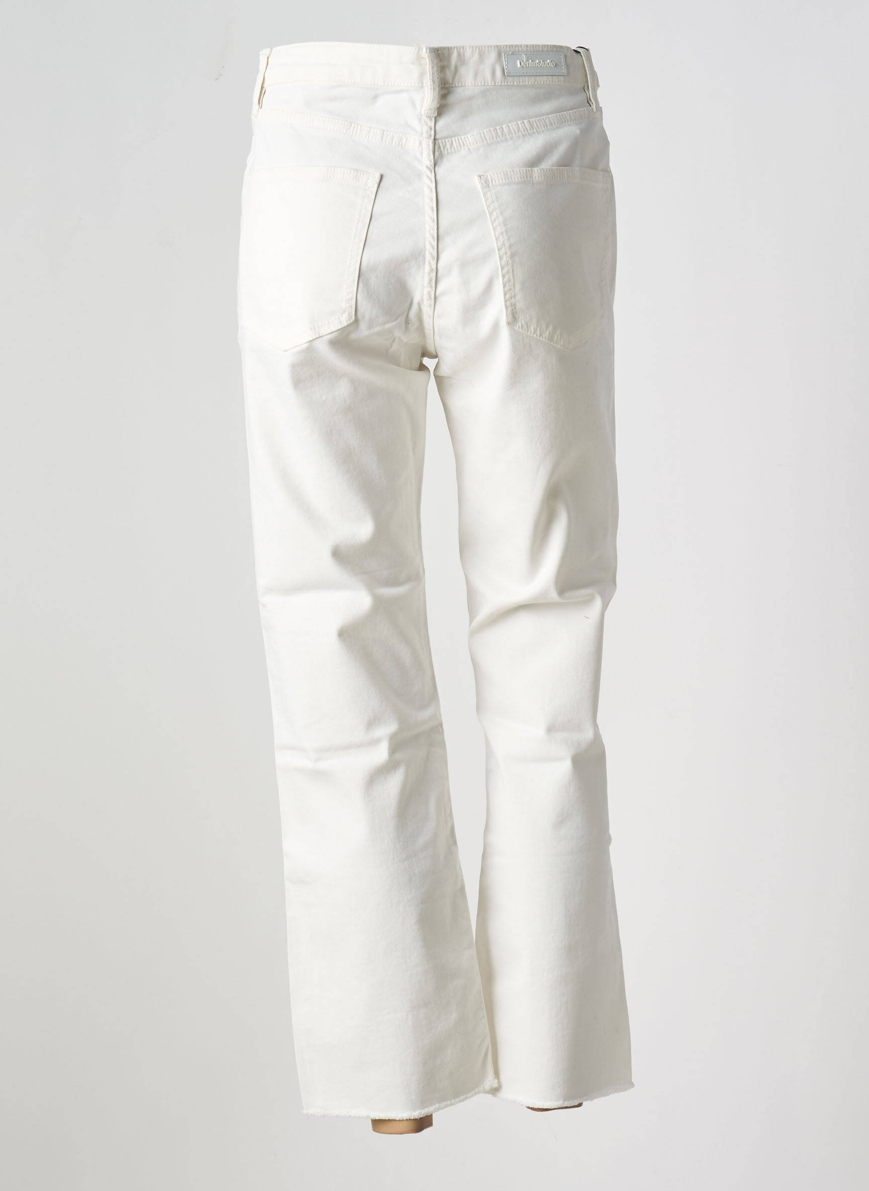 7/8 kelnės uždarymas su užtrauktuku po mygtuku uždengimu baltas DENIM STUDIO moteris