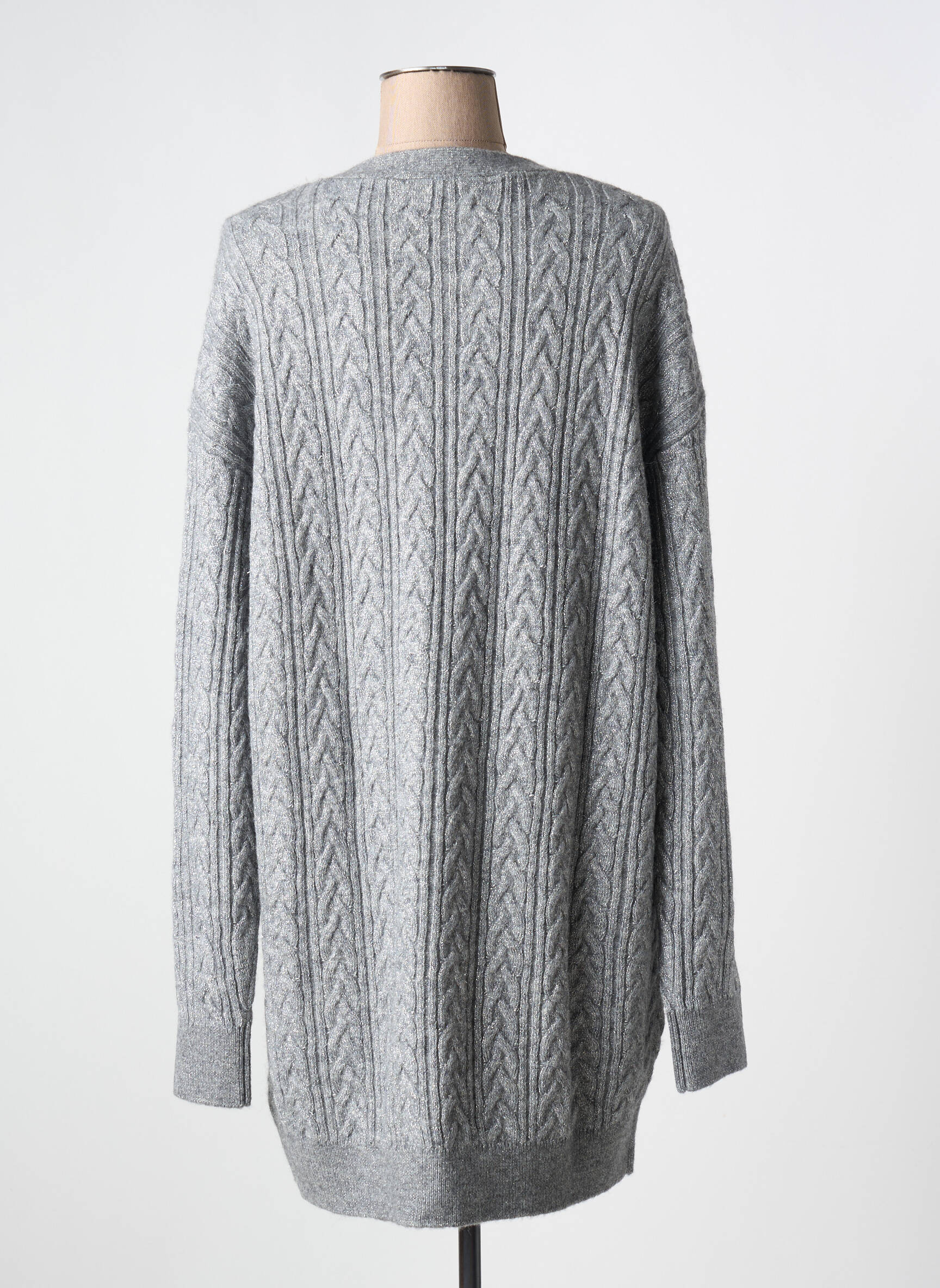 Ilgų rankovių liemenė priekinė mygtukų uždarymo sistema pilka SCOTCH & SODA moteris