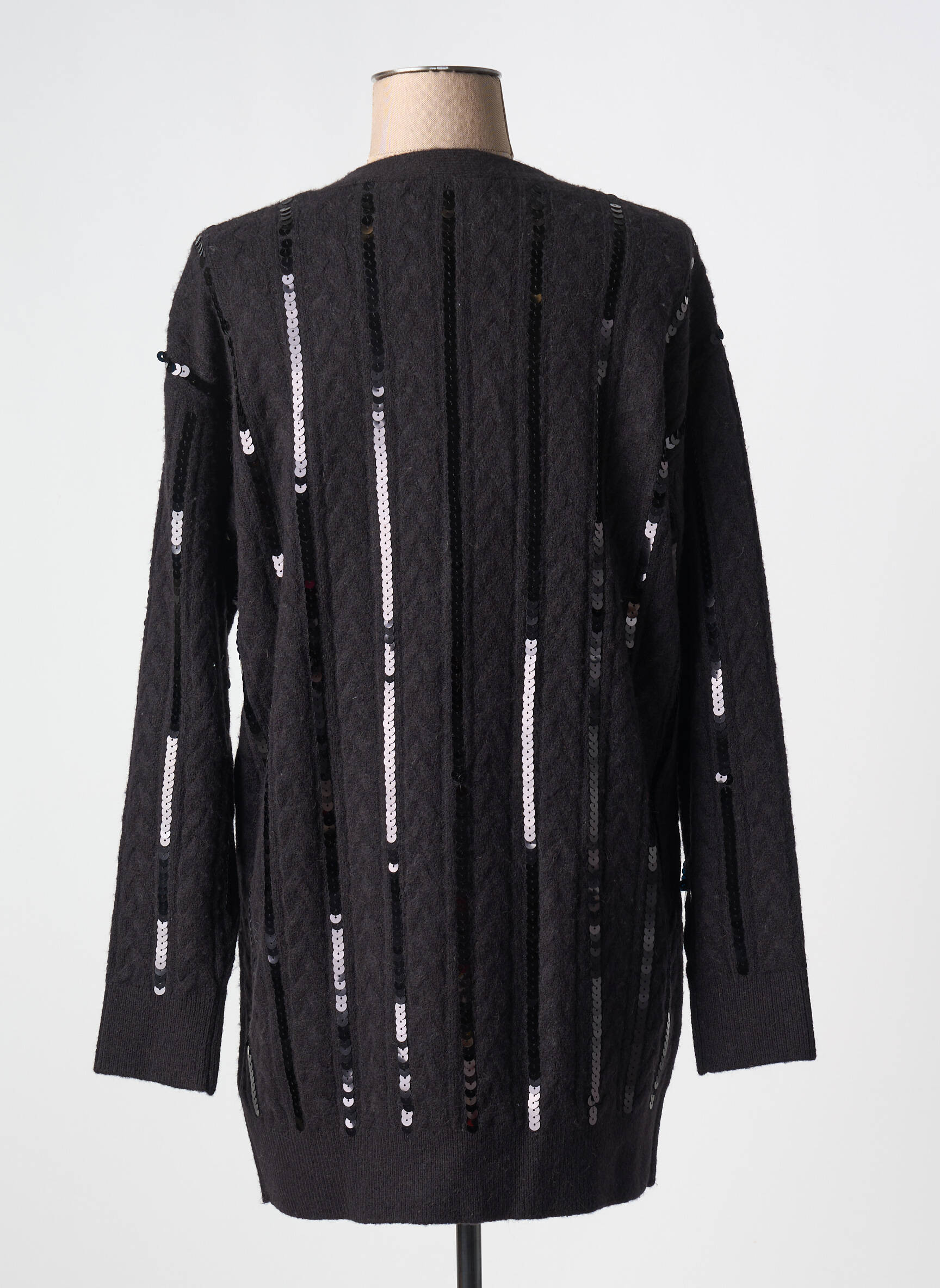Ilgų rankovių liemenė priekinė mygtukų uždarymo sistema juodas SCOTCH & SODA moteris