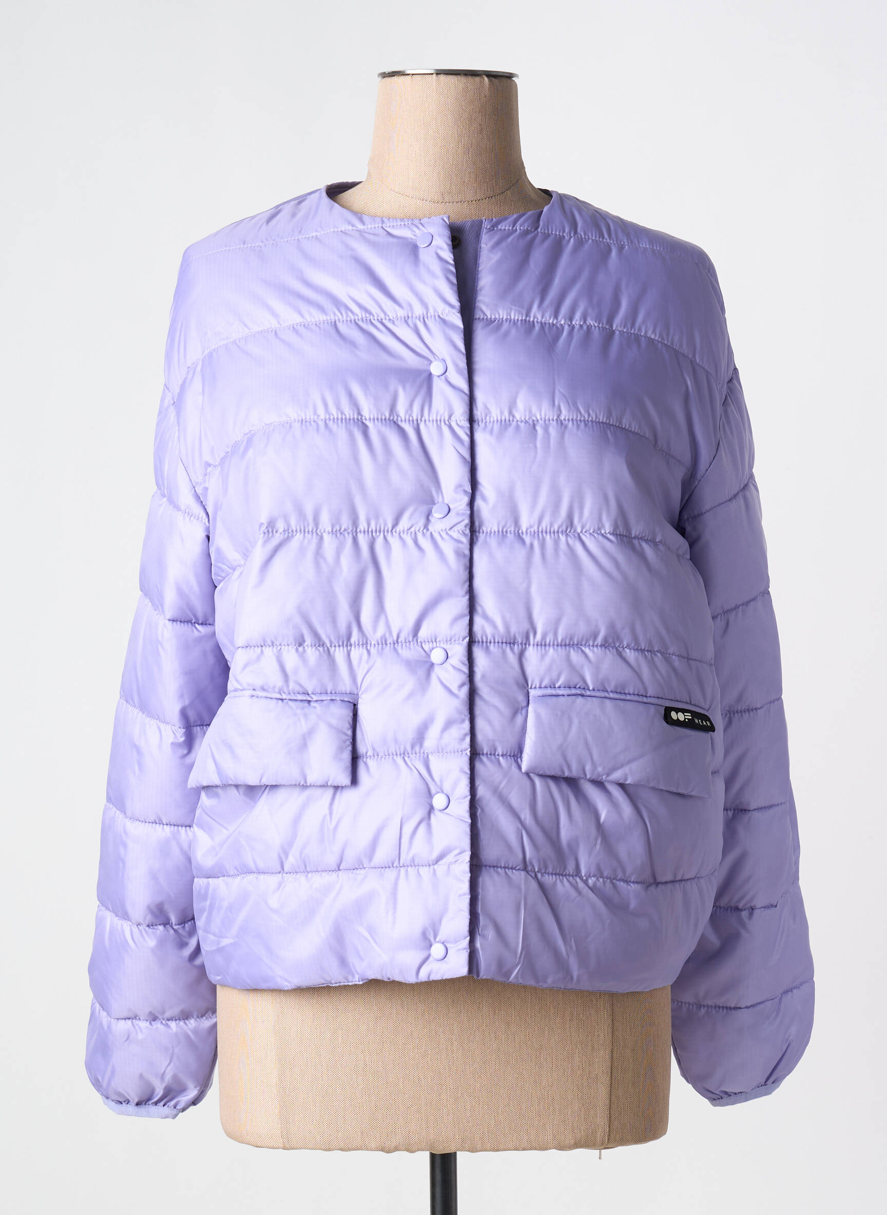 Pūkinė striukė ilgos rankovės be gobtuvų violetinis OOF WEAR moteris