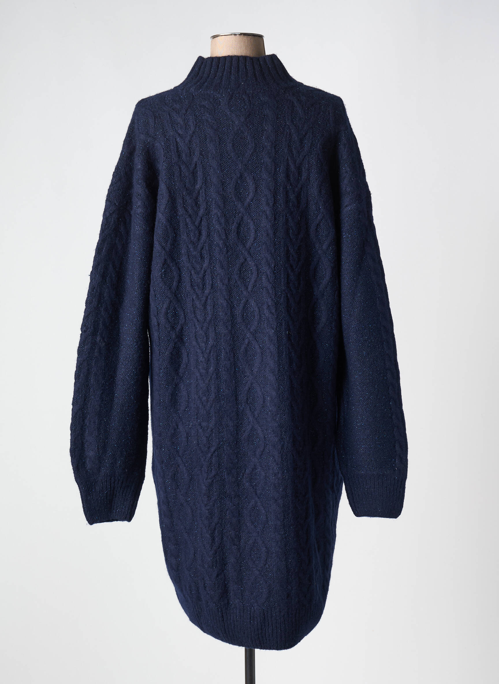 Megztinė suknelė tiesi kirpimas ilgos rankovės mėlyna SCOTCH & SODA moteris