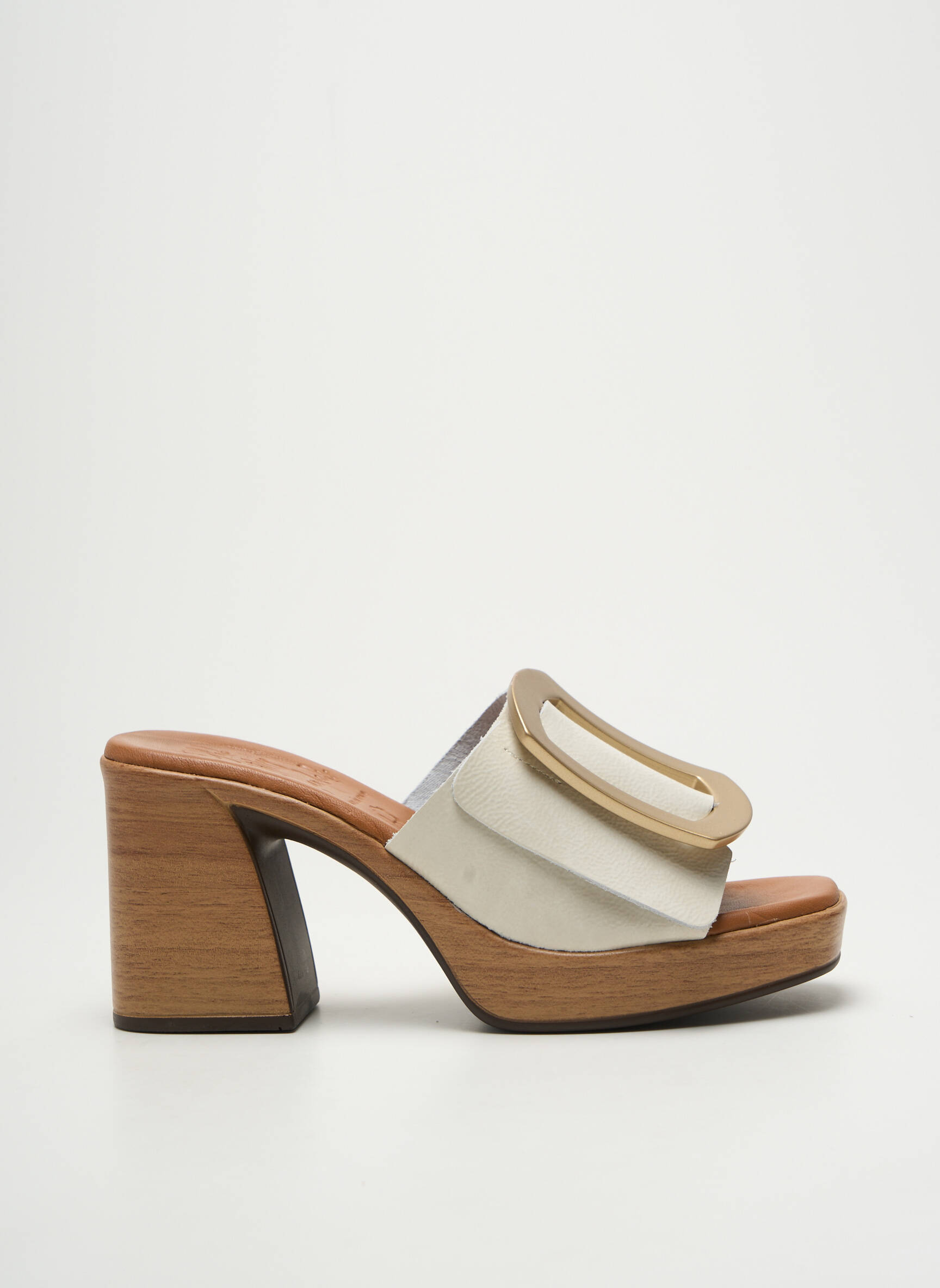 Mule/sabotai atvira pabaiga kulnas nuo 7 iki 9 cm bežinis OH!! ISABELLA moteris