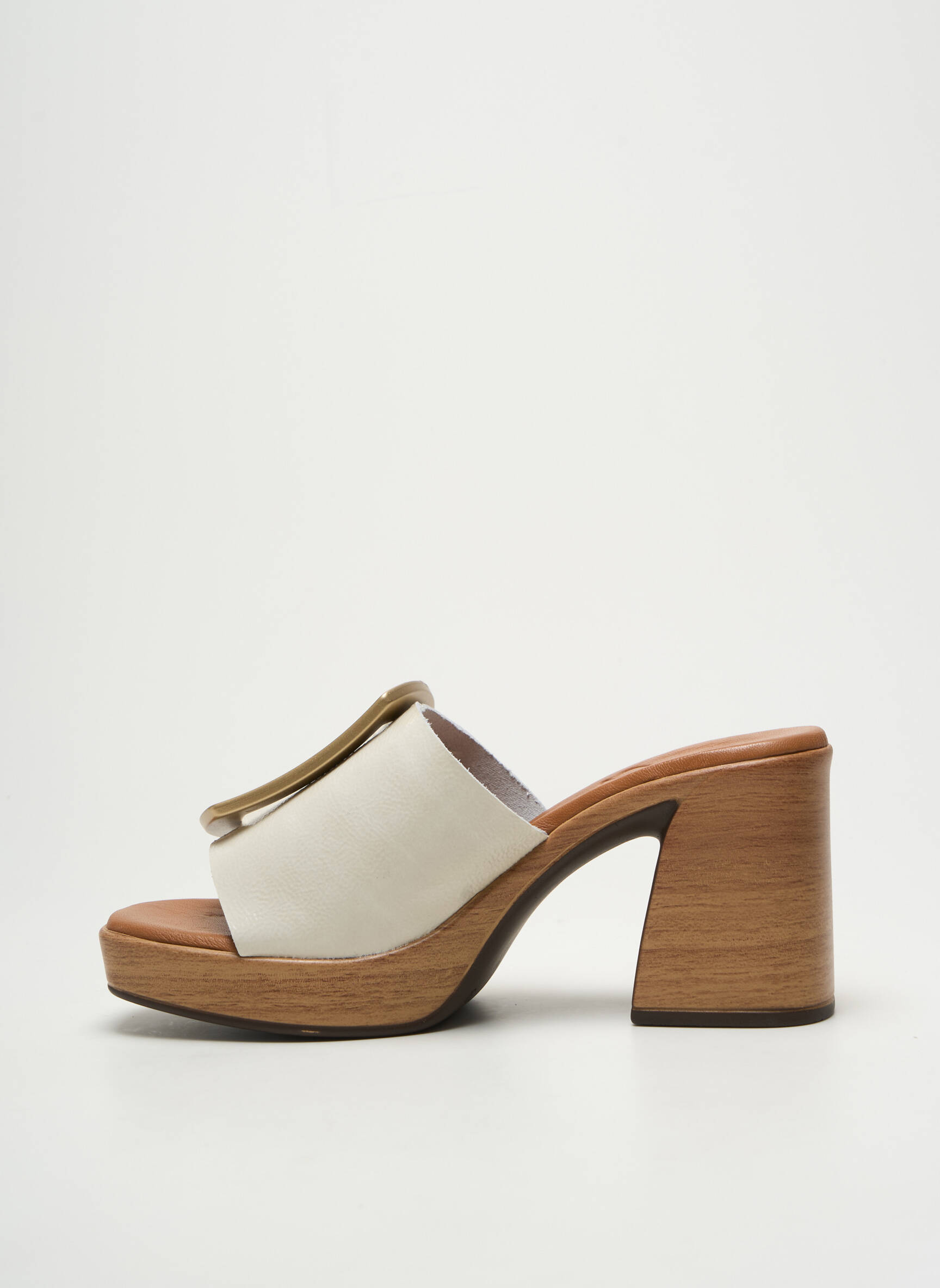 Mule/sabotai atvira pabaiga kulnas nuo 7 iki 9 cm bežinis OH!! ISABELLA moteris