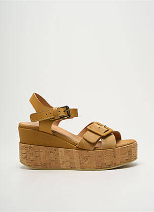 Sandalai/nu pėdos satino audinys kulnas nuo 7 iki 9 cm rudas MINKA DESIGN moteris