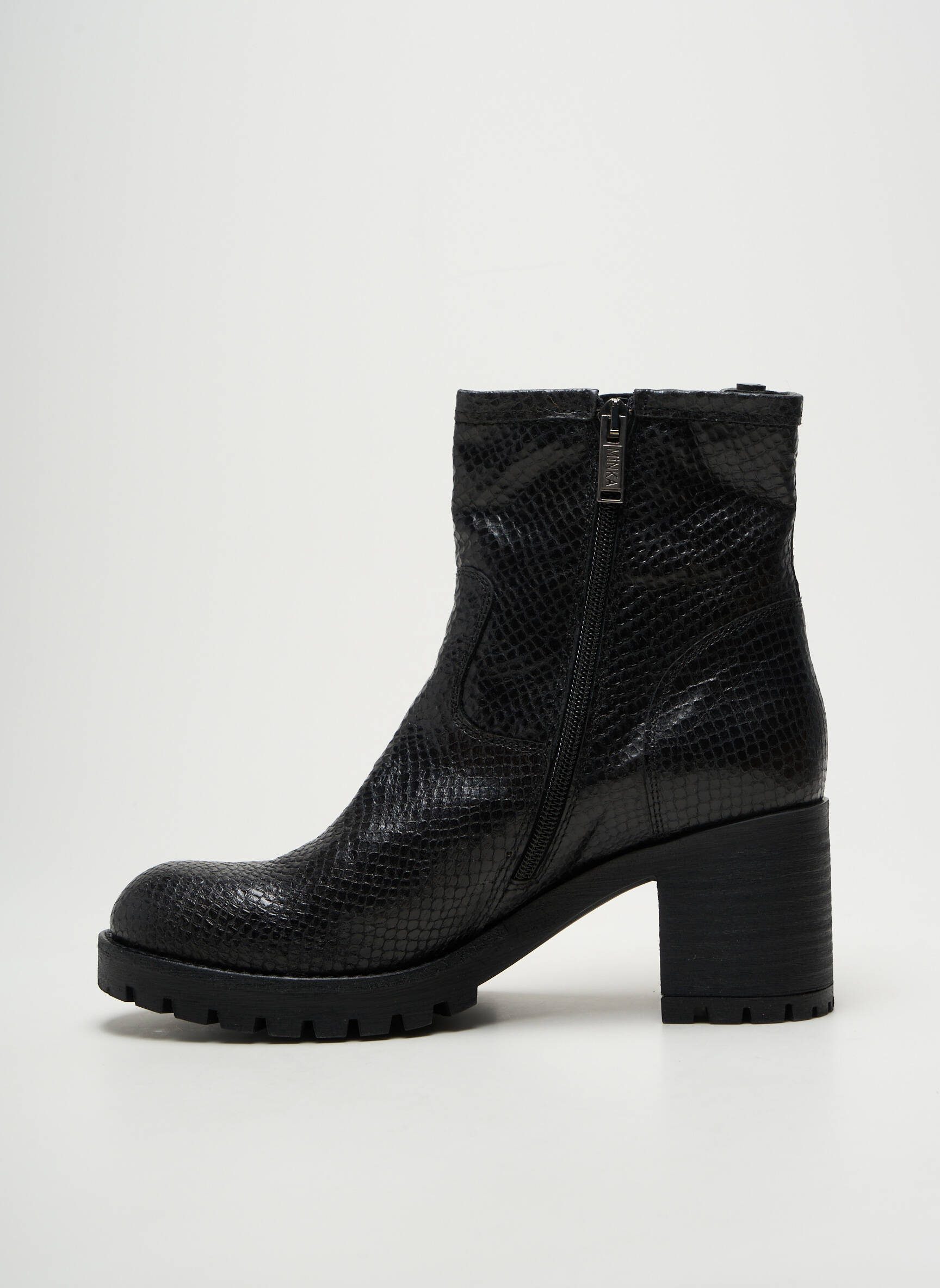 Batai/botai satino audinys kulnas nuo 4 iki 6 cm juodas MINKA DESIGN moteris