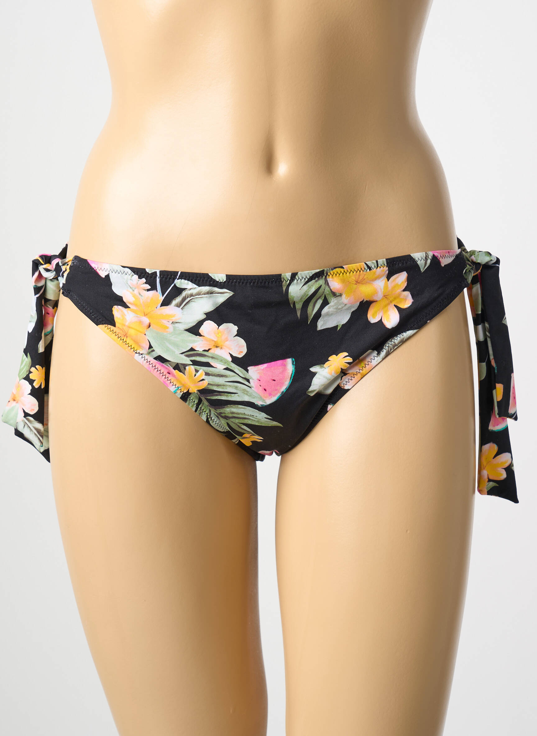 Maudymosi kelnaitės satino audinys bikini juodas BANANA MOON moteris