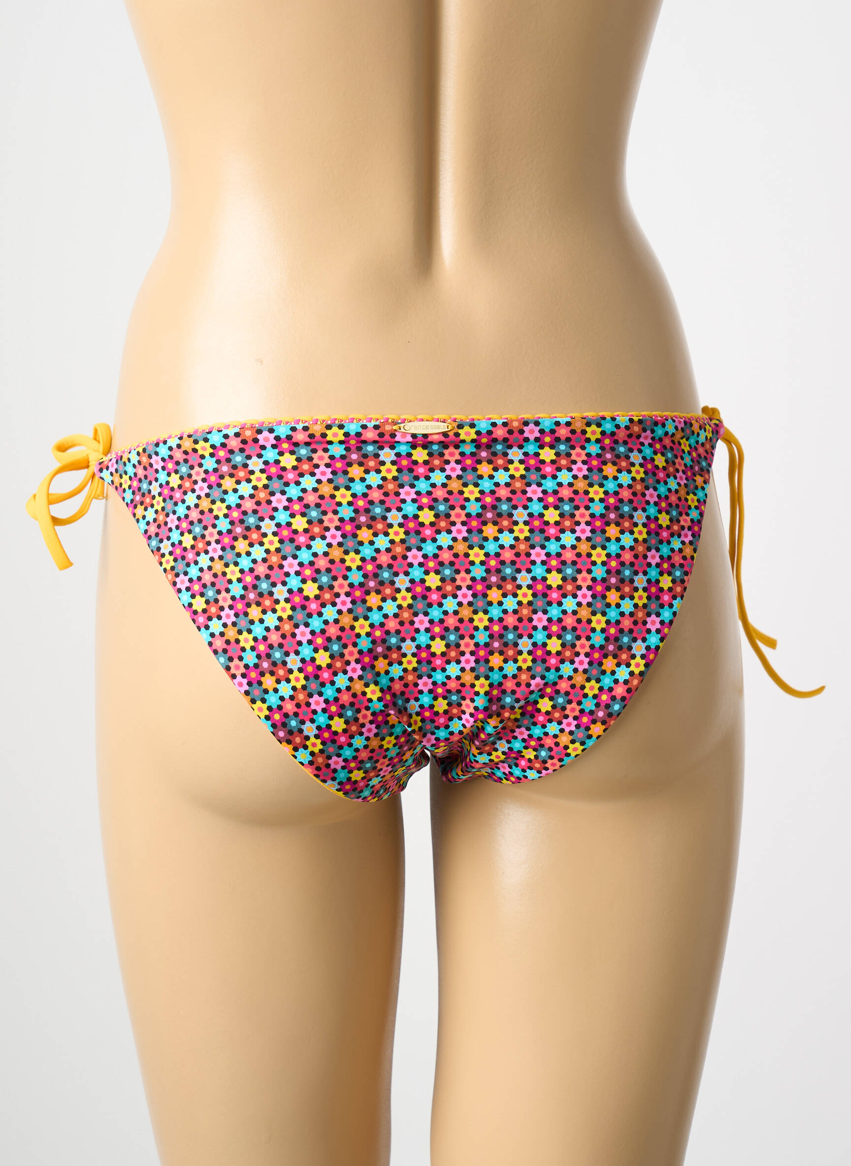 Maudymosi kelnaitės fantazijos raštas bikini geltona GRAIN DE SABLE moteris
