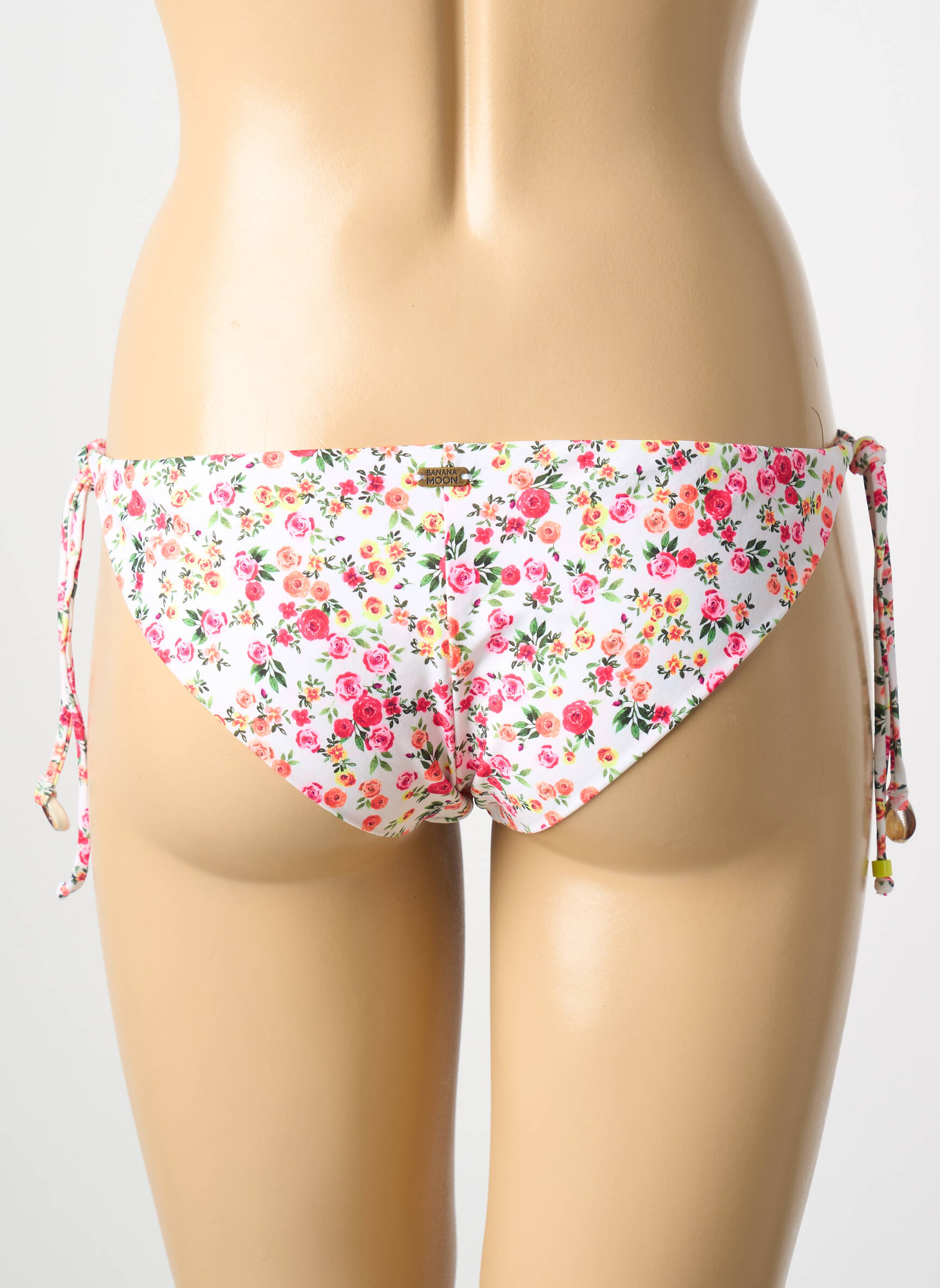 Maudymosi kelnaitės gėlių raštas bikini rožinė BANANA MOON moteris