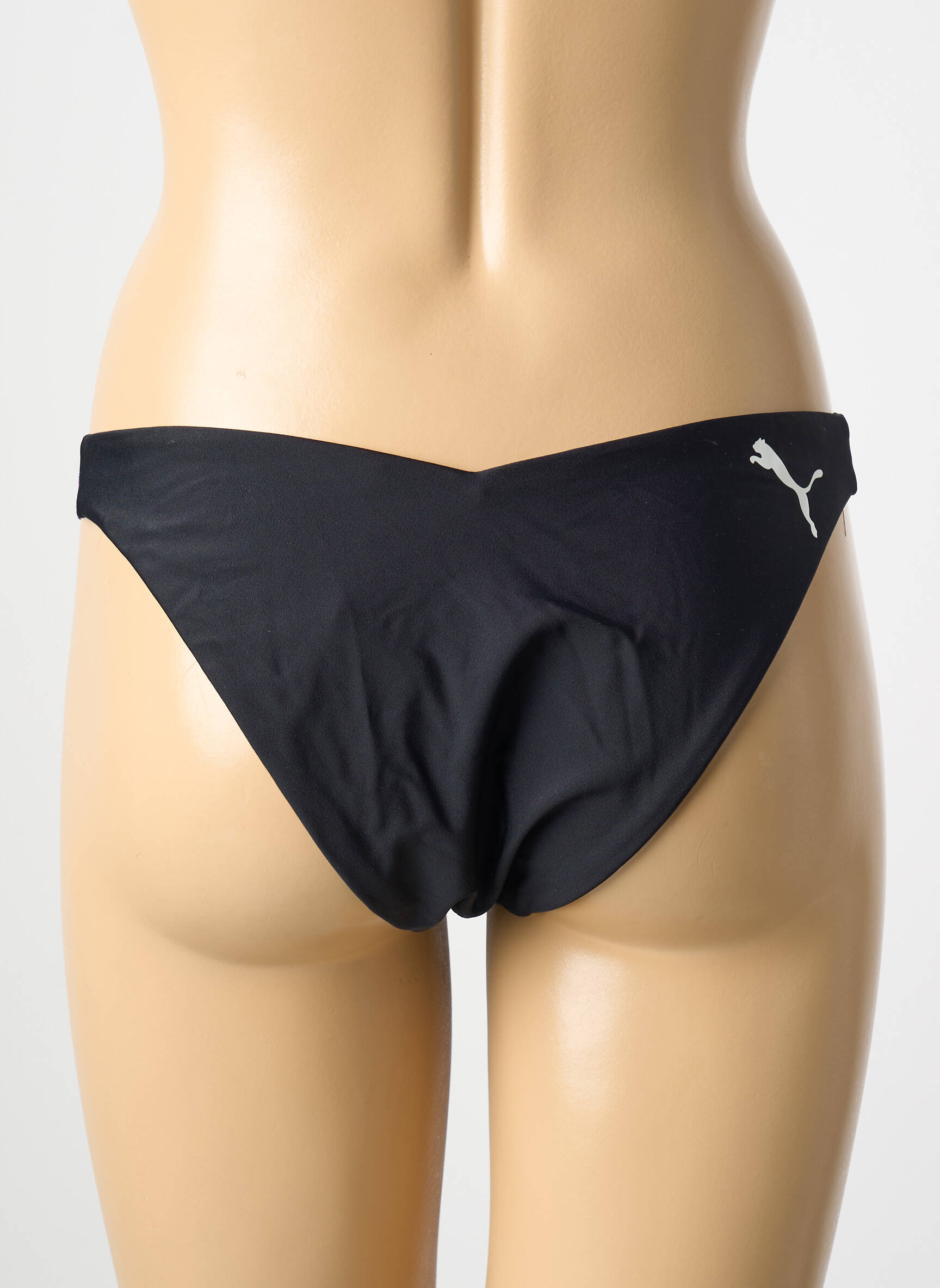 Maudymosi kelnaitės satino efektas bikini juodas PUMA moteris