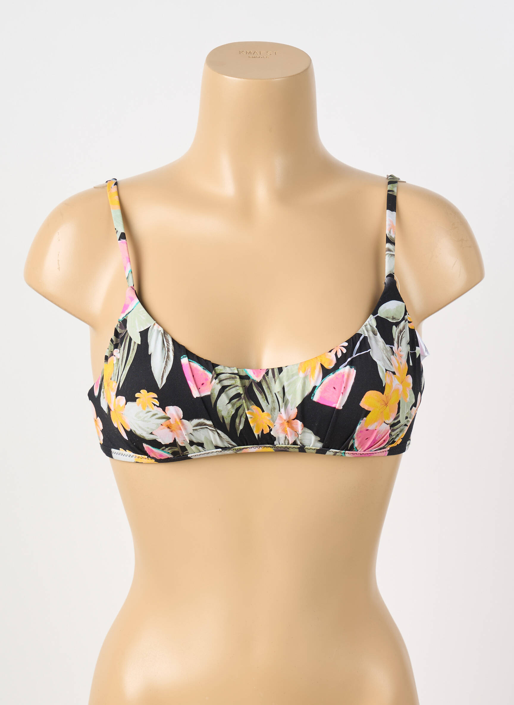 Maudymosi viršūnė tamprumas liemenėlė su išimamu putų paminkštinimu juodas BANANA MOON moteris