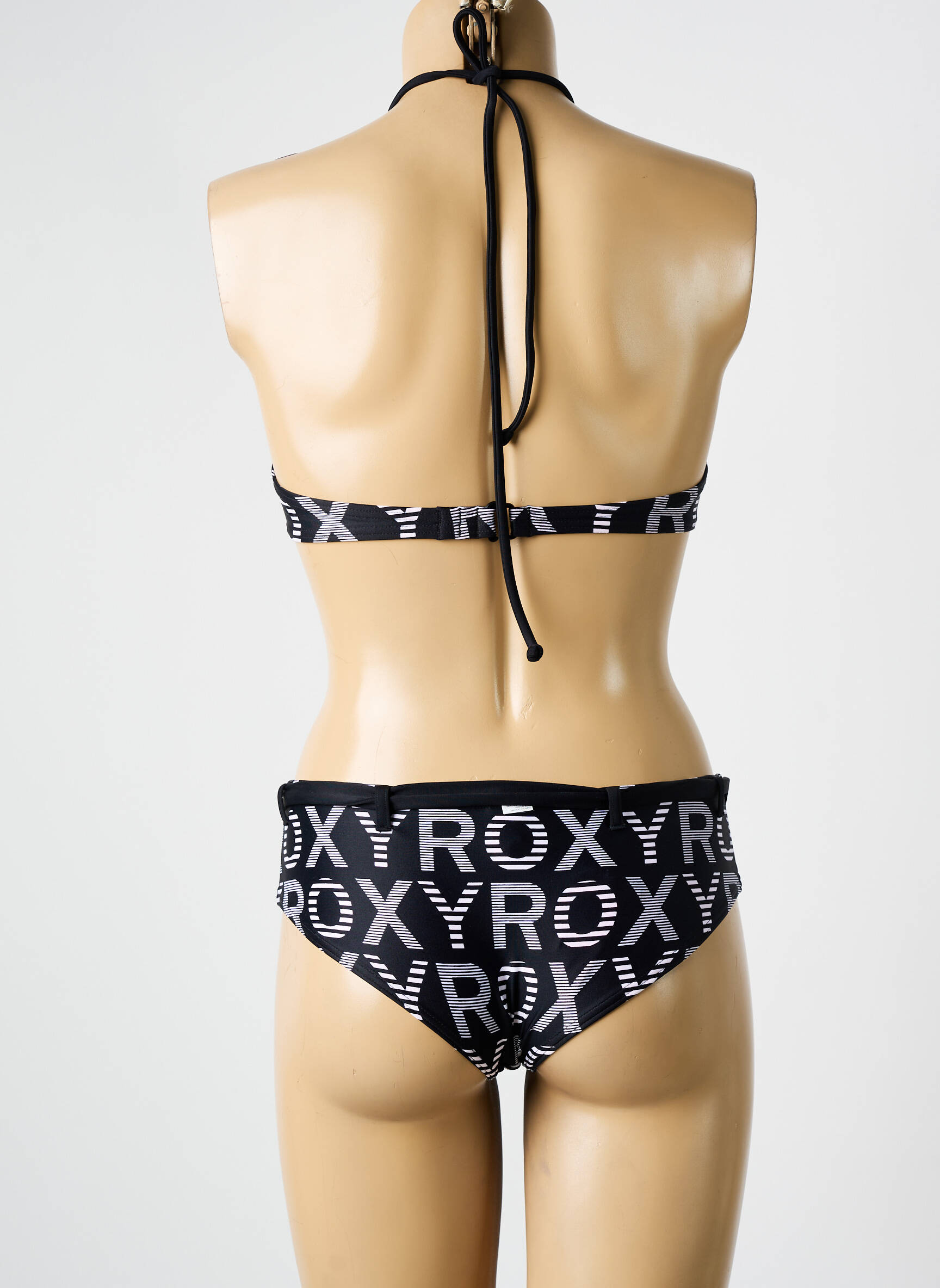 Dvivietis maudymosi kostiumėlis tamprumas viršutinė juostelė juodas ROXY moteris