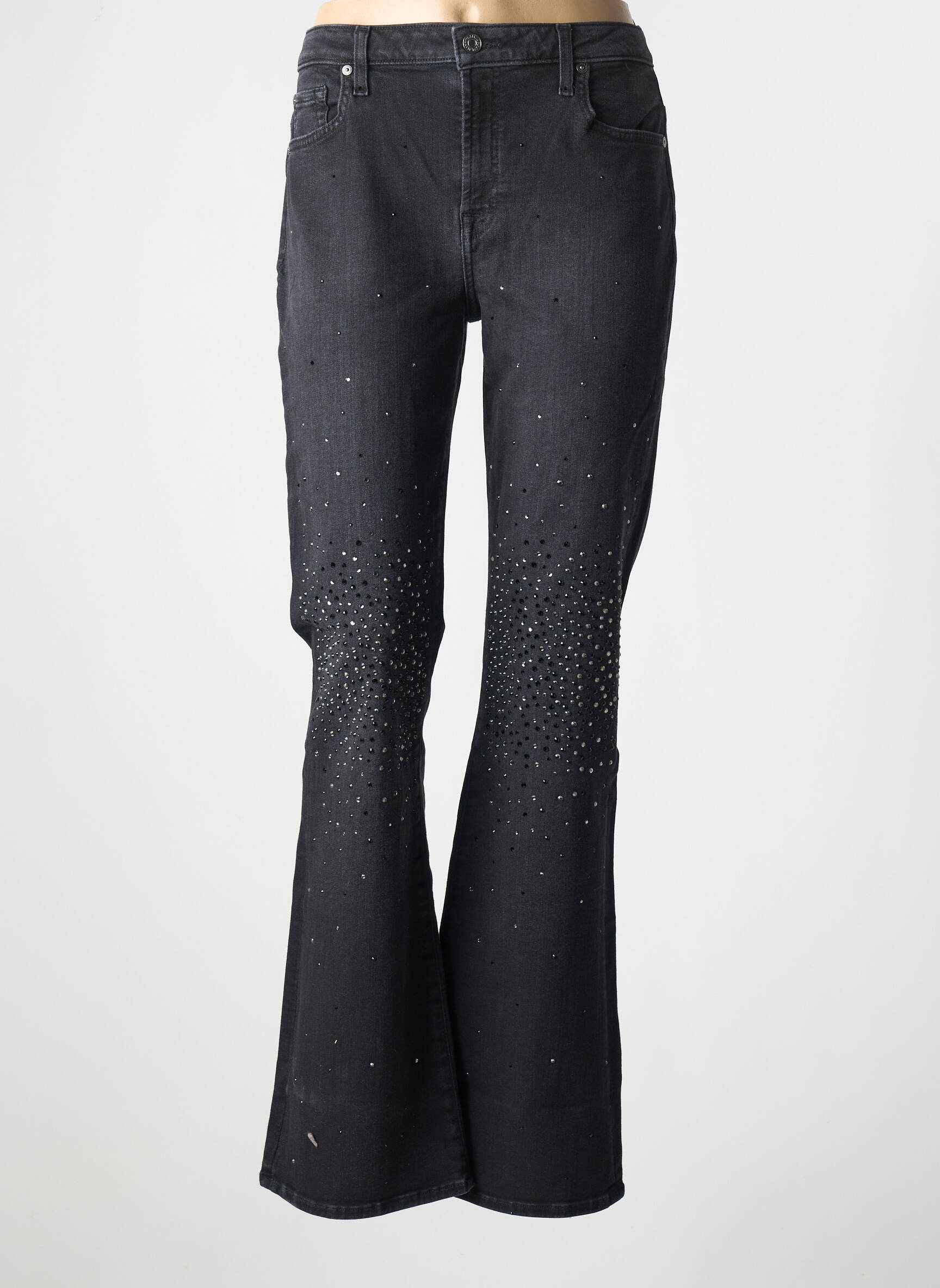 Bootcut džinsai normala dydis normala dydis juodas 7 FOR ALL MANKIND moteris