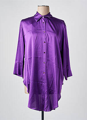 Ilgų rankovių tunika marškinių apykaklė violetinis HER SHIRT moteris