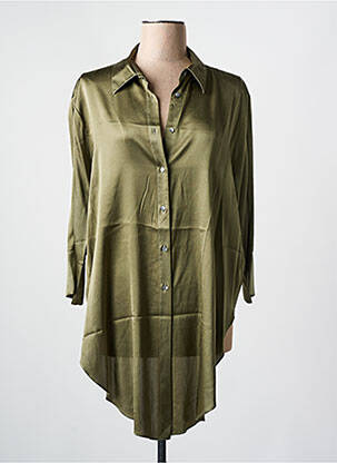 Ilgų rankovių tunika marškinių apykaklė žalias HER SHIRT moteris