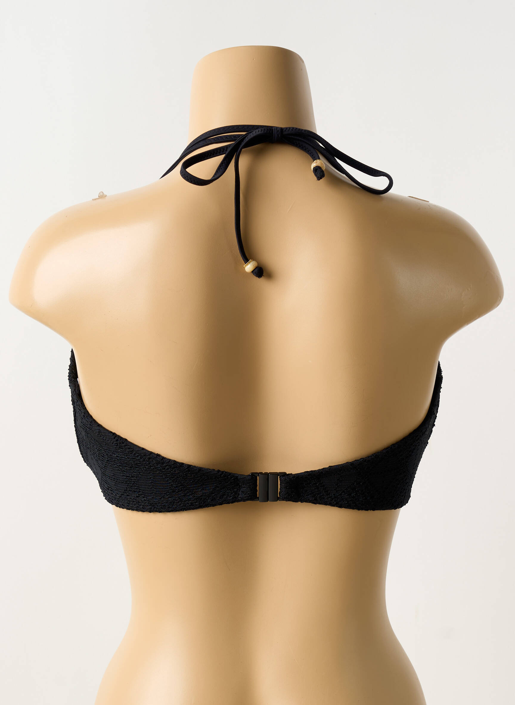 Maudymosi viršūnė elastinės petnešos juodas FREYA moteris