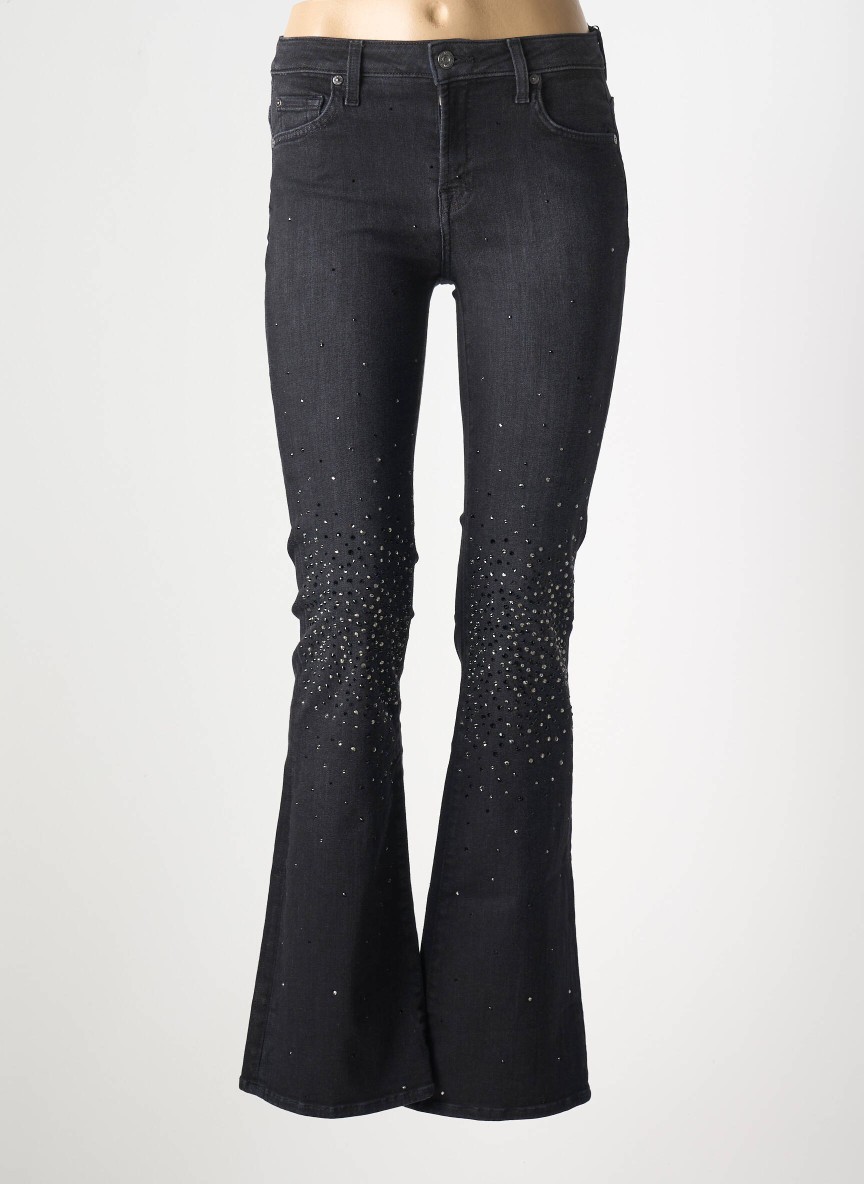 Bootcut džinsai normala dydis normala dydis juodas 7 FOR ALL MANKIND moteris