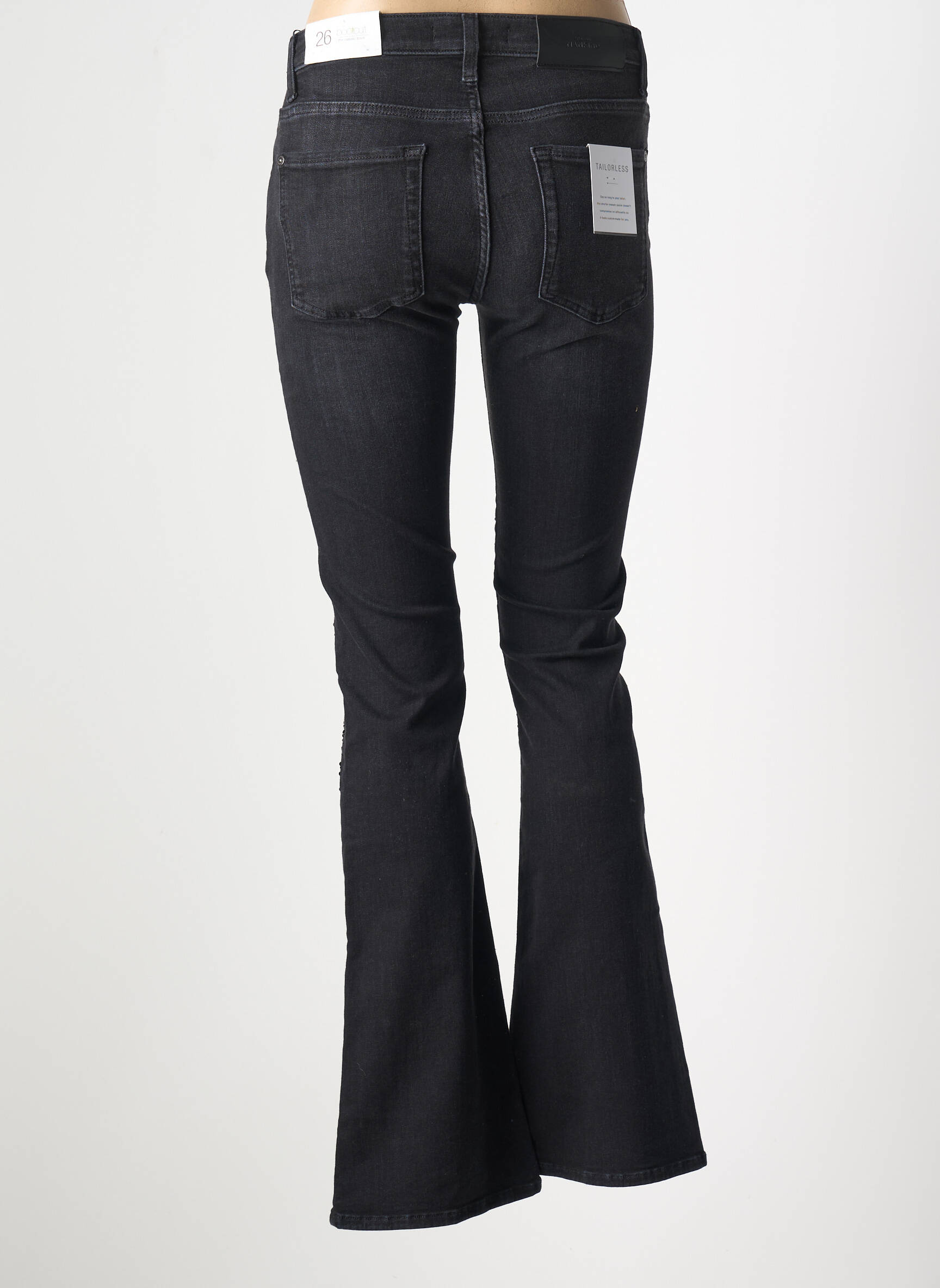 Bootcut džinsai normala dydis normala dydis juodas 7 FOR ALL MANKIND moteris