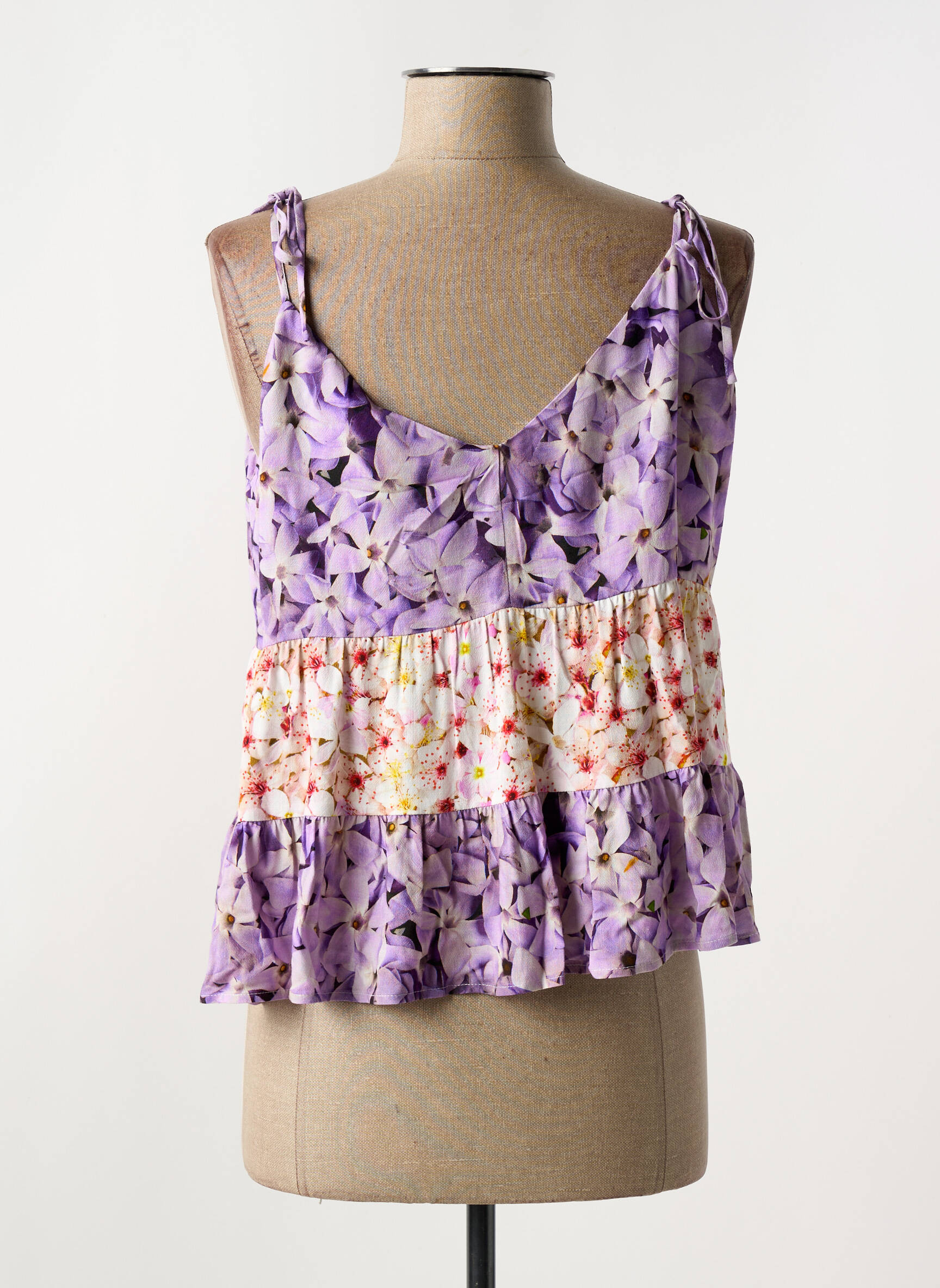 Viršūnė fantazijos raštas be rankų violetinis DESIGUAL moteris