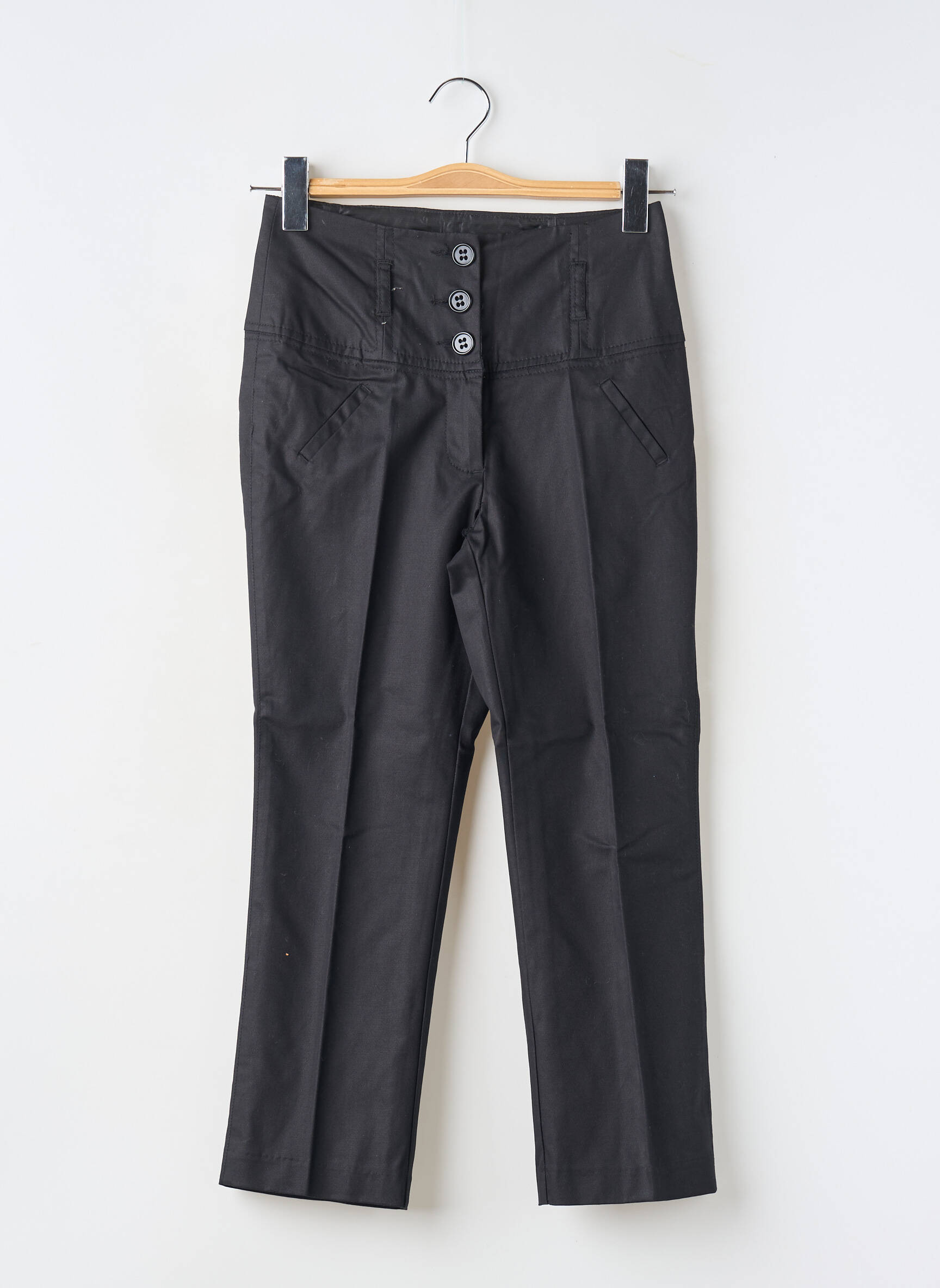 7/8 kelnės aukšta talija aukšta talija juodas VERO MODA moteris