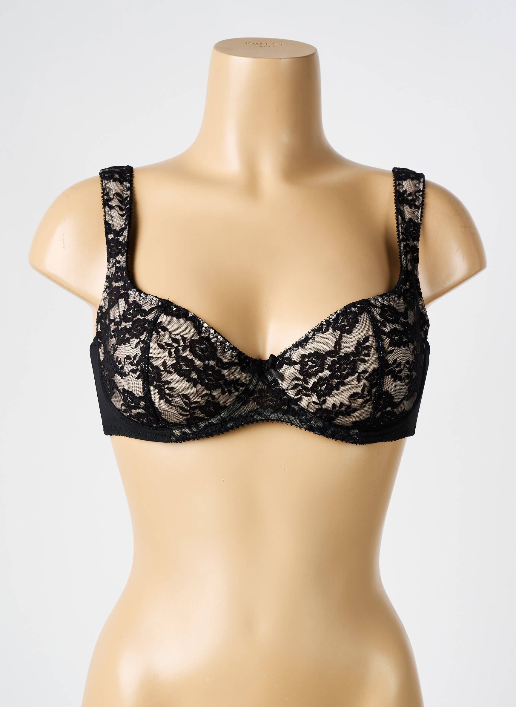 Liemenėlė nėrinių audimas pilnas palaikantis liemenėlės viršus juodas LINGERIE STORY moteris