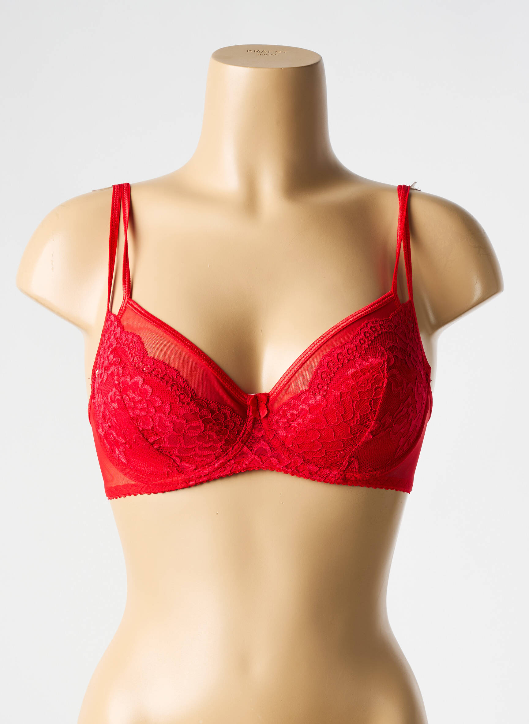 Liemenėlė lengva ir skaidri pilnas palaikantis liemenėlės viršus raudona LINGERIE STORY moteris