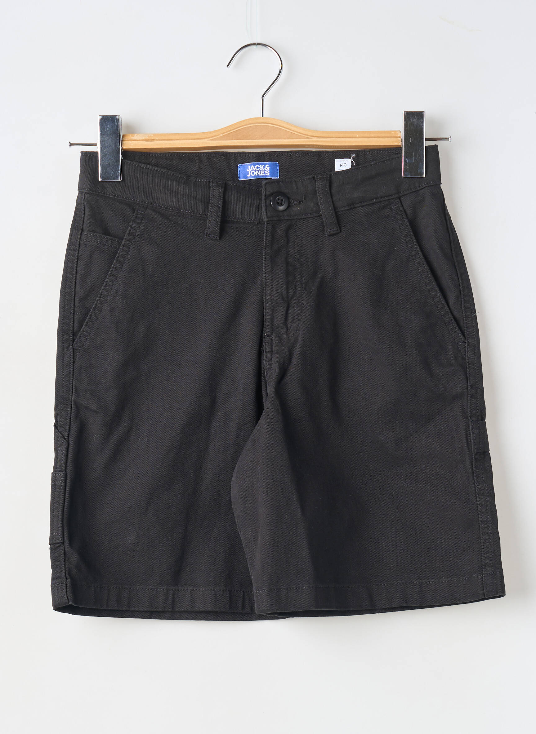 Bermudas uždarymas su užtrauktuku po mygtuku uždengimu juodas JACK & JONES berniukas