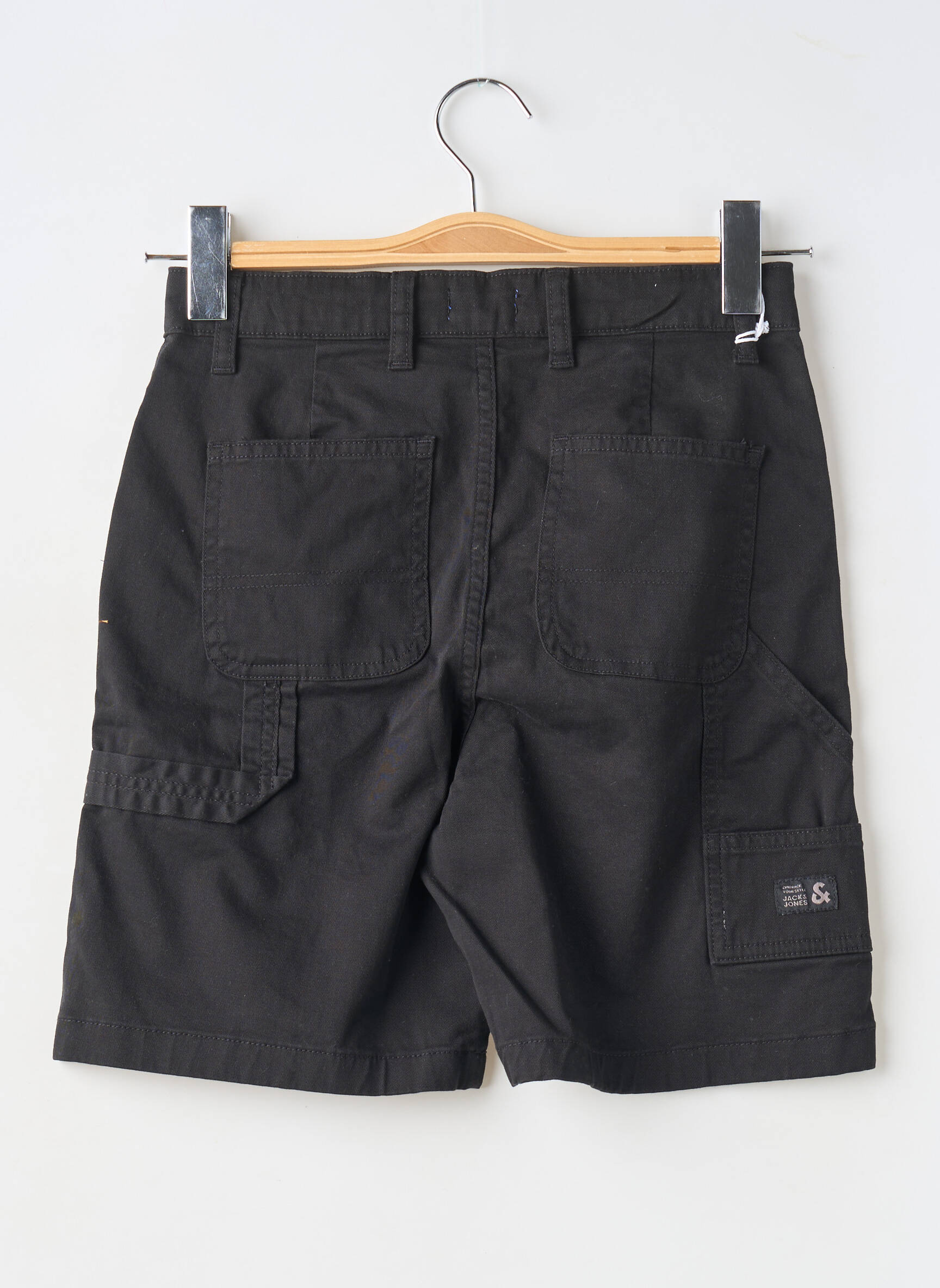 Bermudas uždarymas su užtrauktuku po mygtuku uždengimu juodas JACK & JONES berniukas
