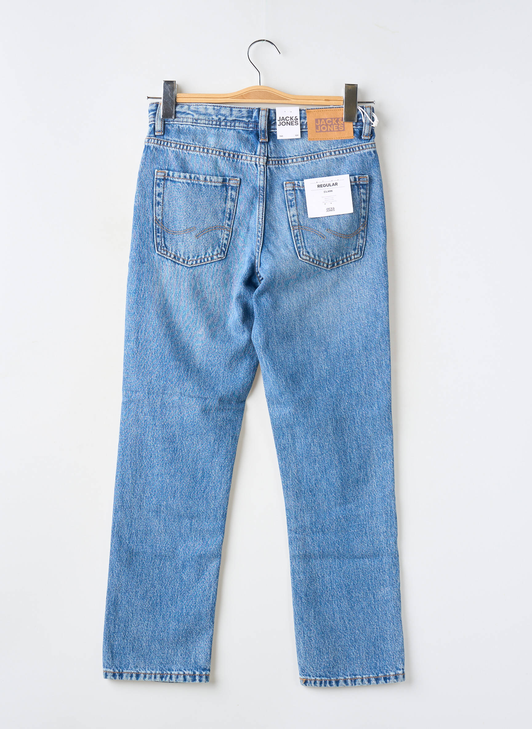 Pusilgių kelnių uždarymas su užtrauktuku po mygtuku uždengimu mėlyna JACK & JONES berniukas