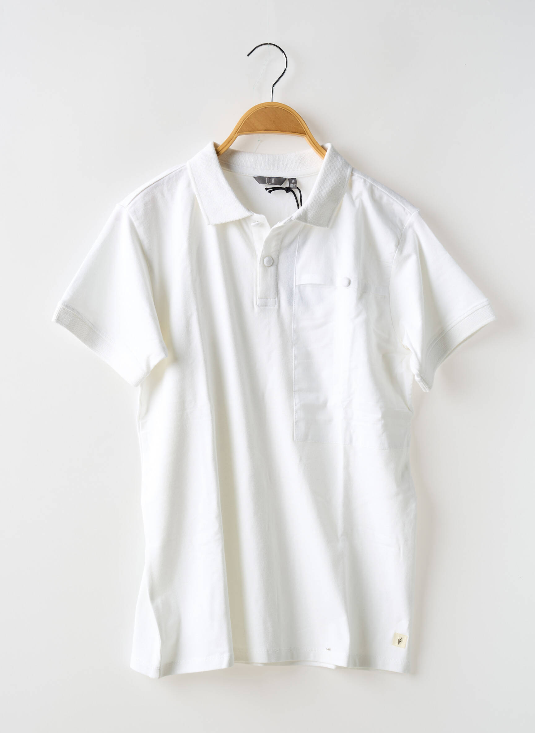 Polo baltas LEVV LABEL berniukas