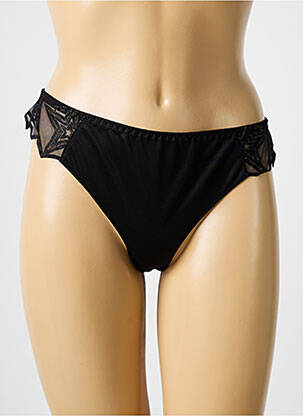 Tanga satino audinys juodas LOUISA BRACQ moteris