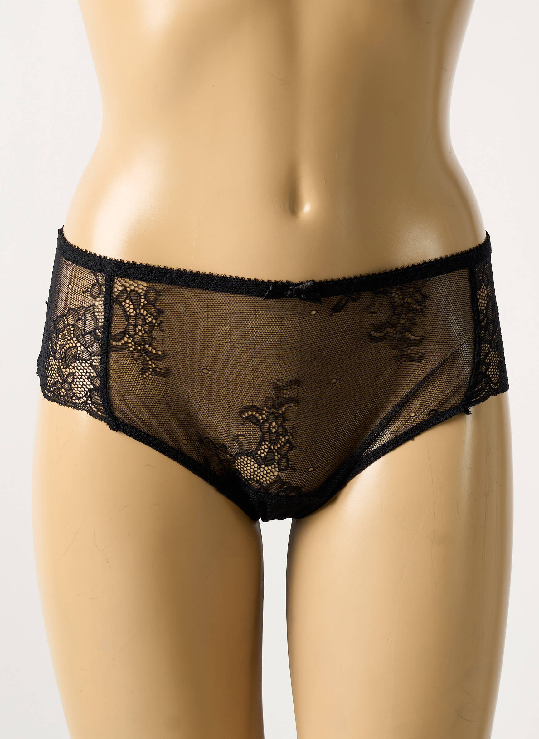 Šortukas siuvinėjimas juodas LINGERIE STORY moteris